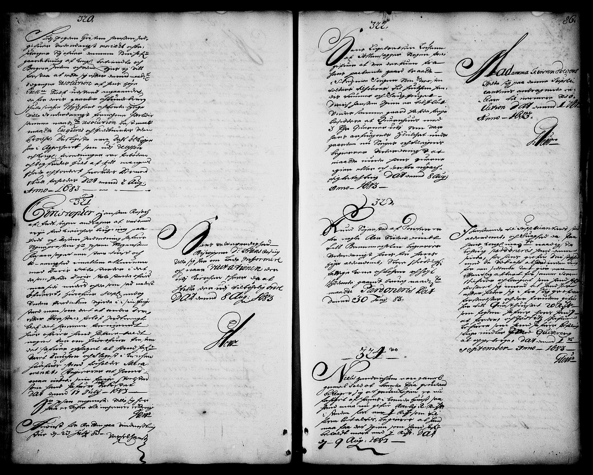 Stattholderembetet 1572-1771, AV/RA-EA-2870/Ad/L0004: Supplikasjons- og resolusjonsprotokoll, 1683-1691, s. 84b-85a