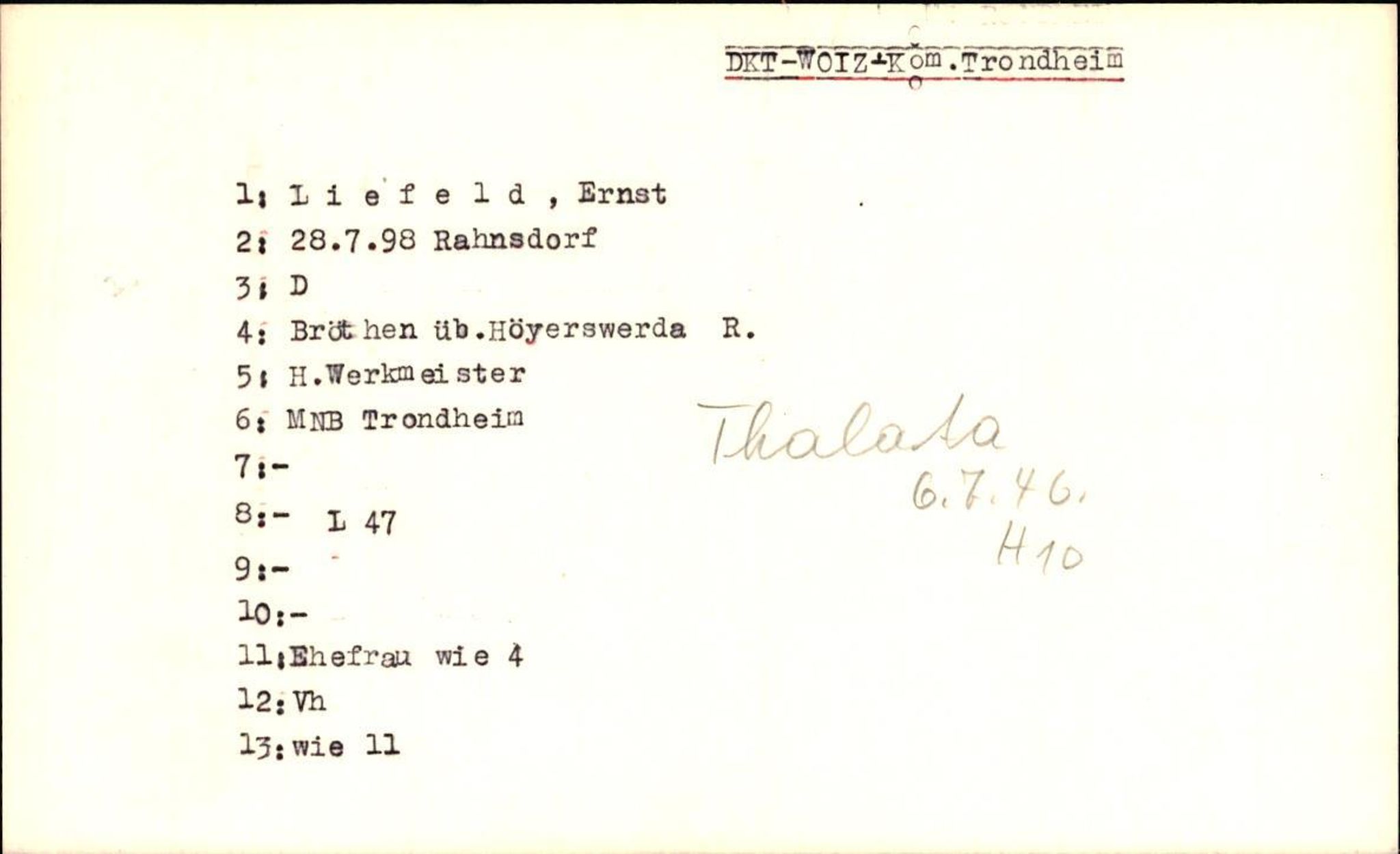Hjemsendte tyskere , RA/RAFA-6487/D/Db/L0018: Liefeld-Mechent, 1945-1947, s. 2