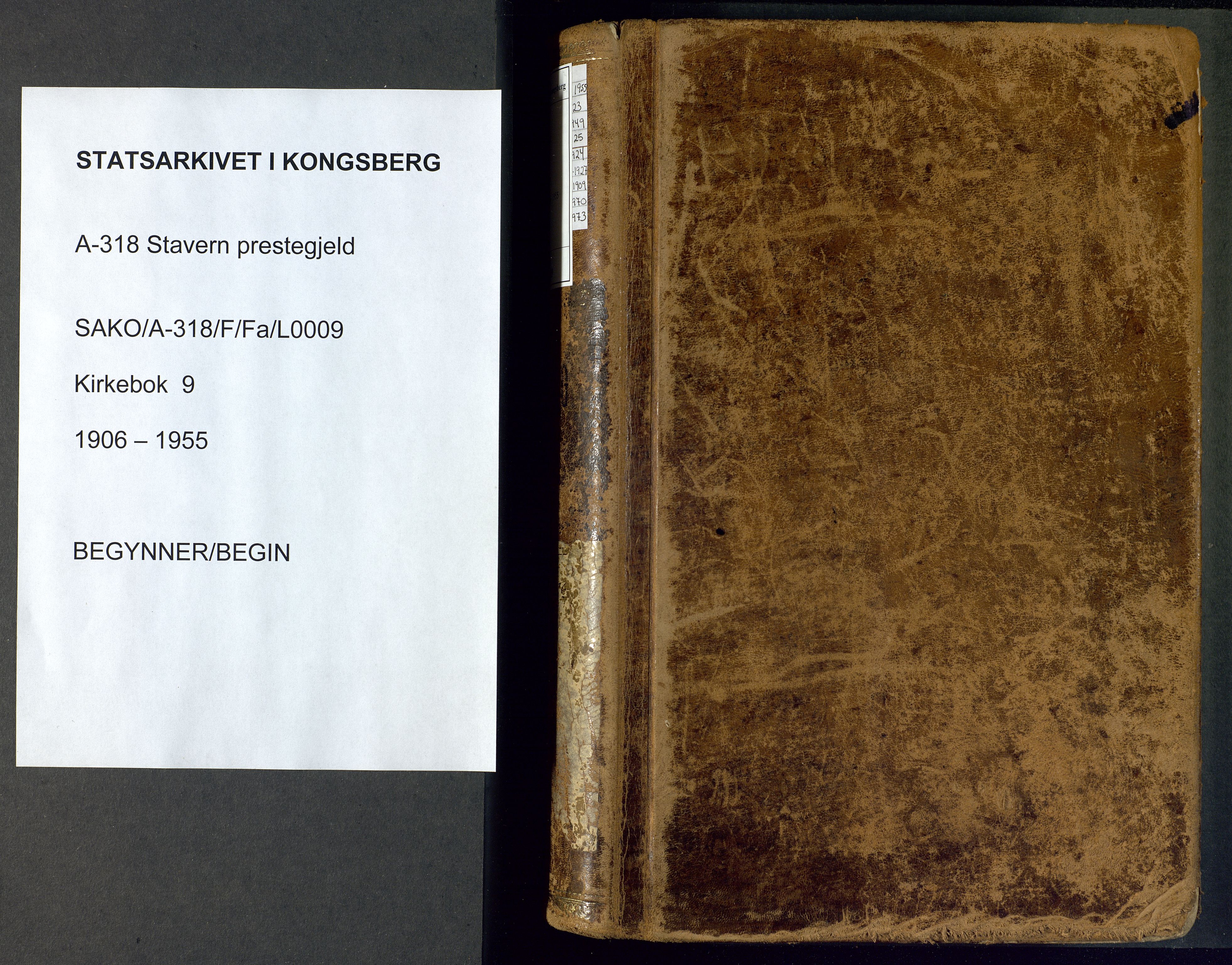 Stavern kirkebøker, SAKO/A-318/F/Fa/L0009: Ministerialbok nr. 9, 1906-1955