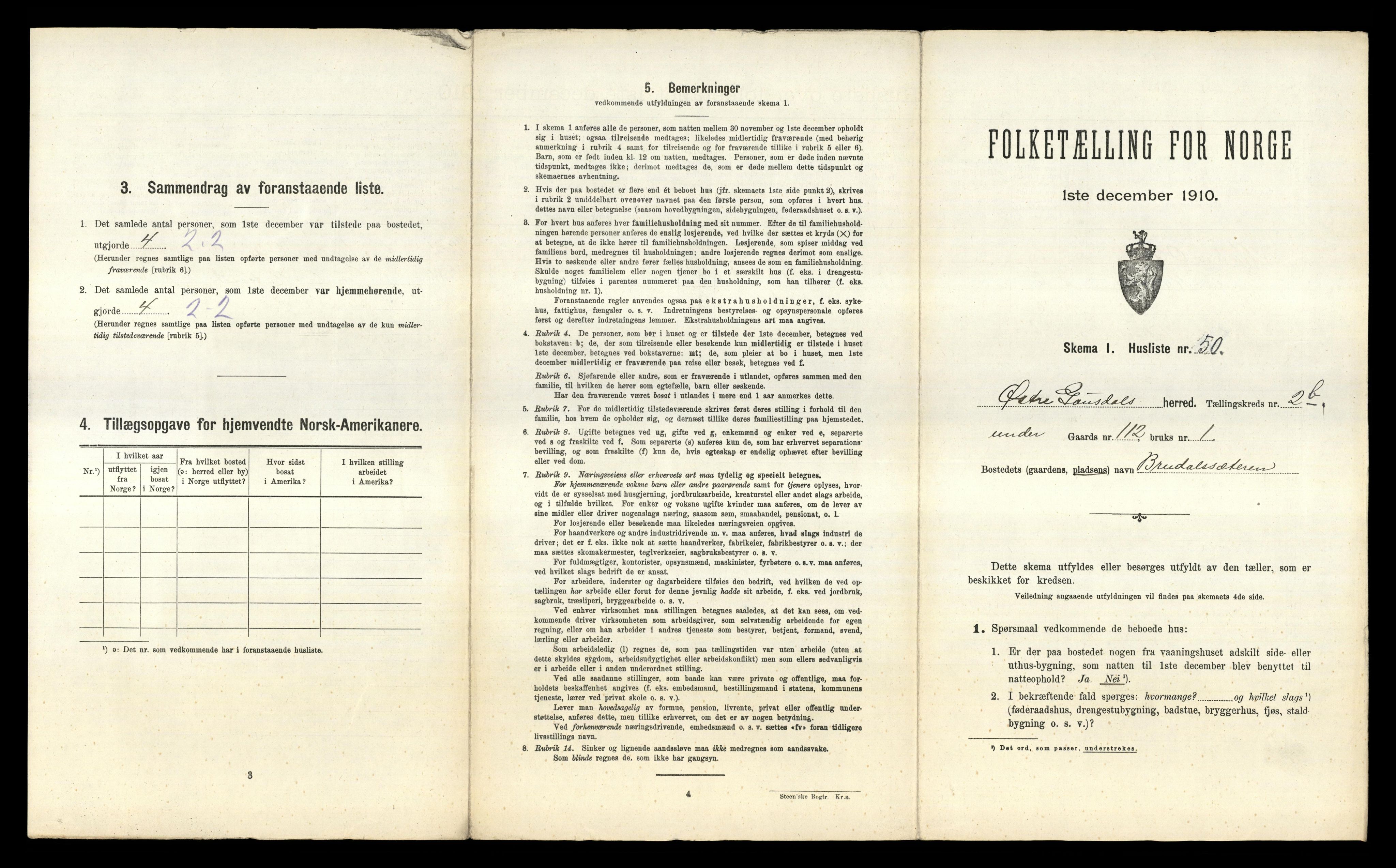 RA, Folketelling 1910 for 0522 Østre Gausdal herred, 1910, s. 470