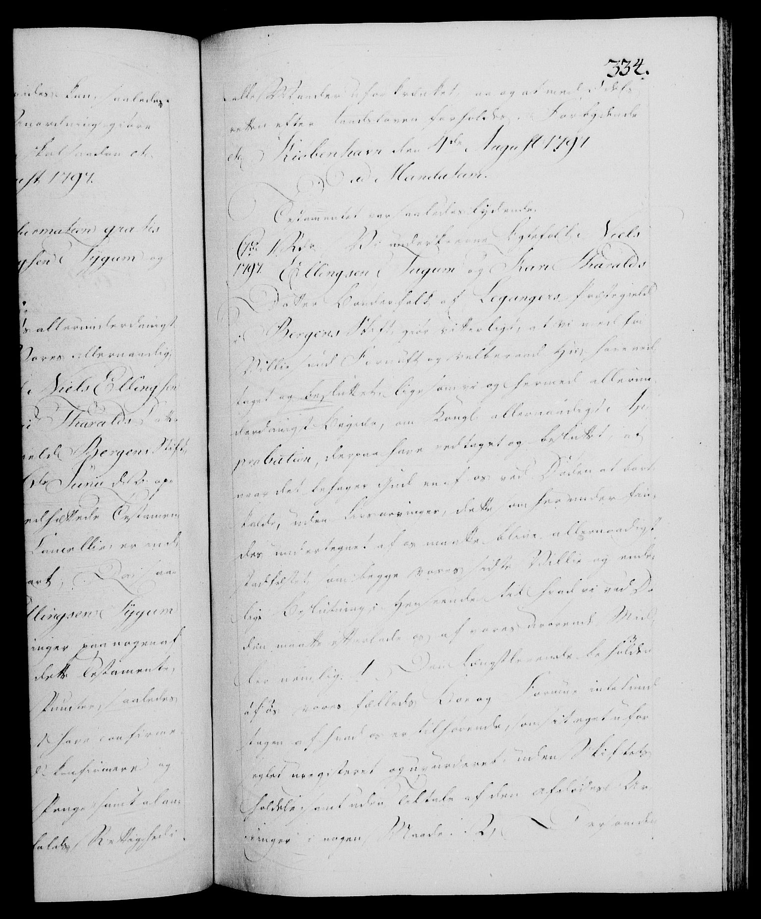 Danske Kanselli 1572-1799, AV/RA-EA-3023/F/Fc/Fca/Fcaa/L0057: Norske registre, 1797, s. 334a