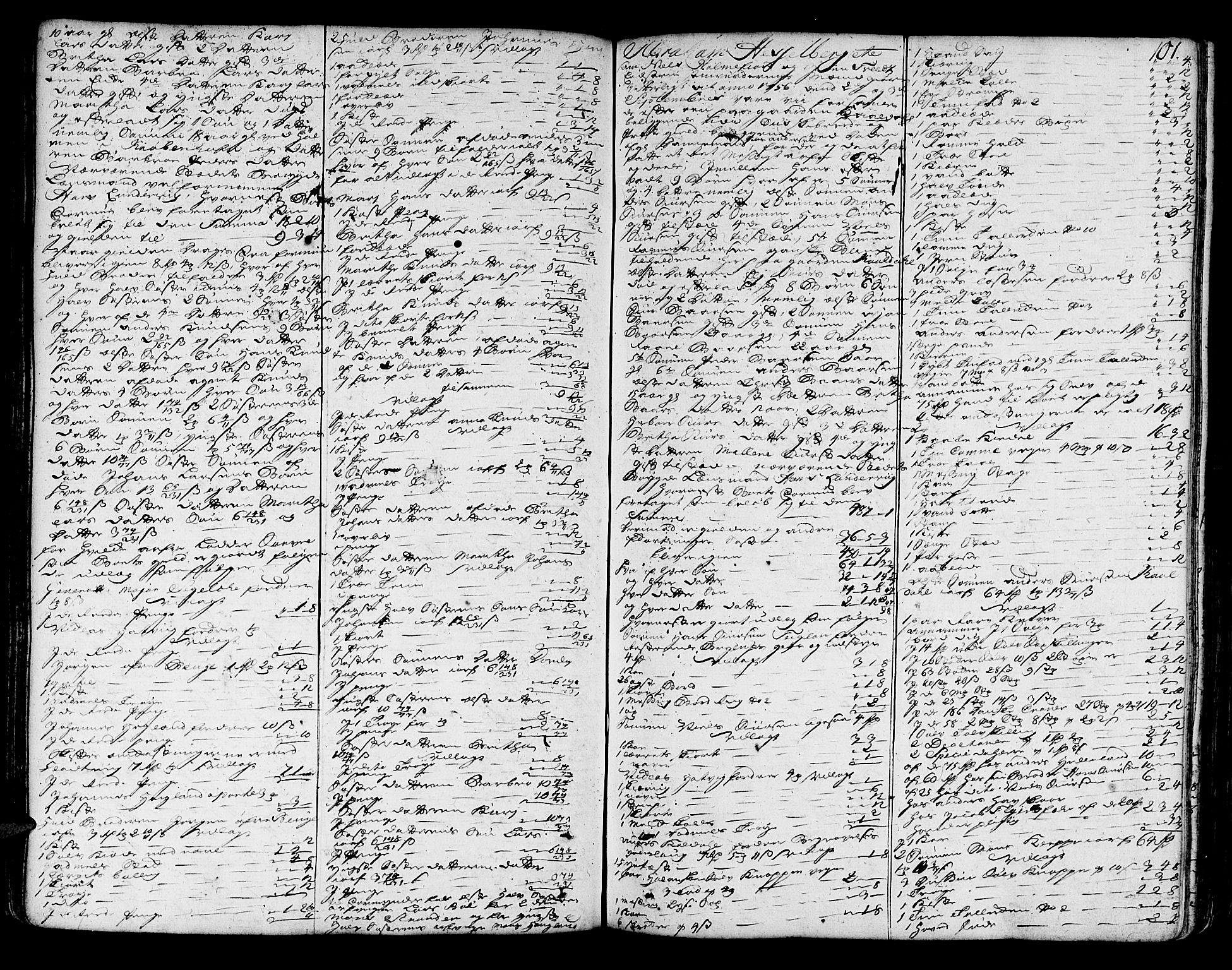 Sunnhordland sorenskrivar, SAB/A-2401/1/H/Ha/Haa/L0007: Skifteprotokollar. Register på lesesal. Fol. 901- ut, 1755-1760, s. 100b-101a