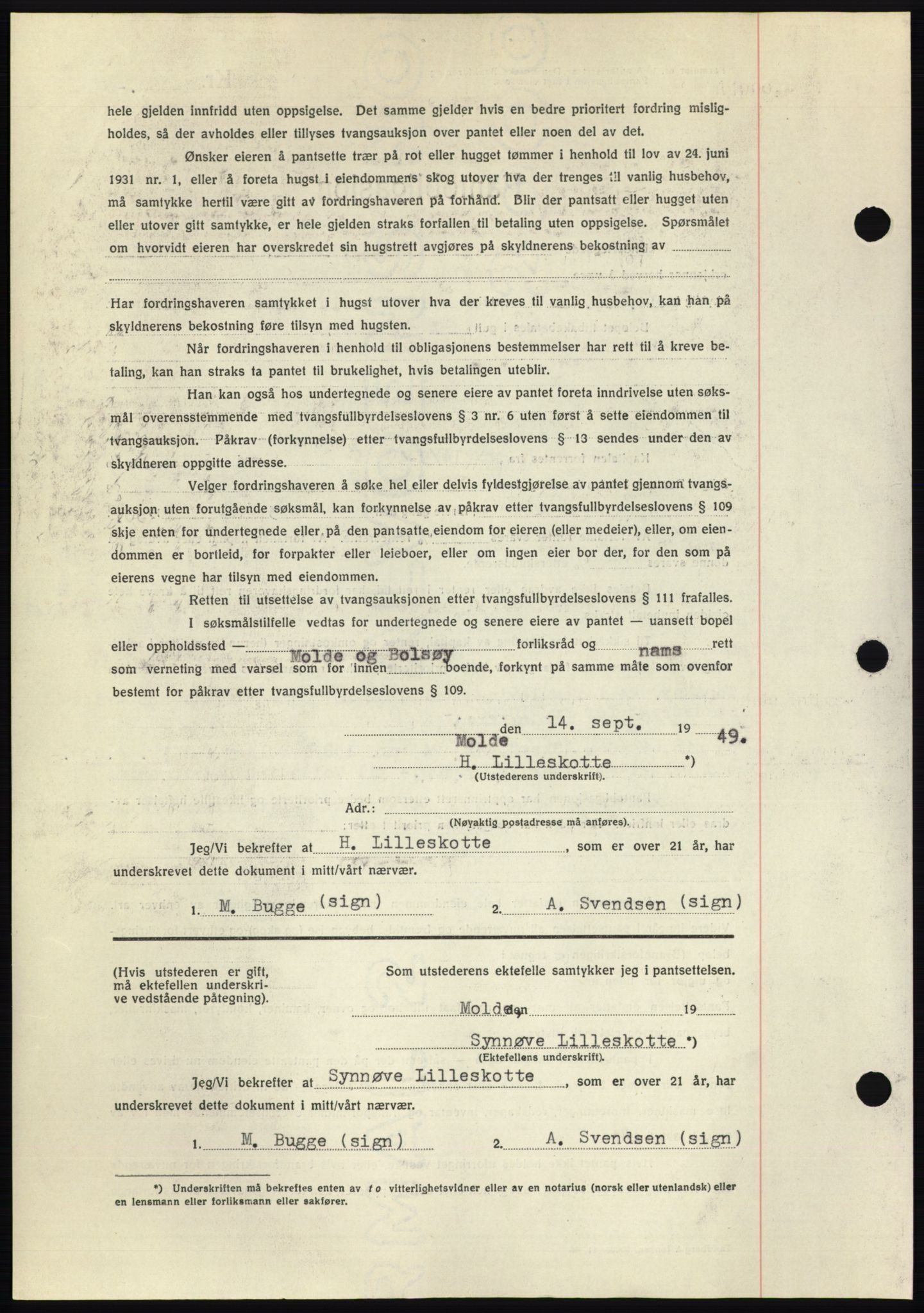 Romsdal sorenskriveri, AV/SAT-A-4149/1/2/2C: Pantebok nr. B4, 1948-1949, Dagboknr: 2566/1949