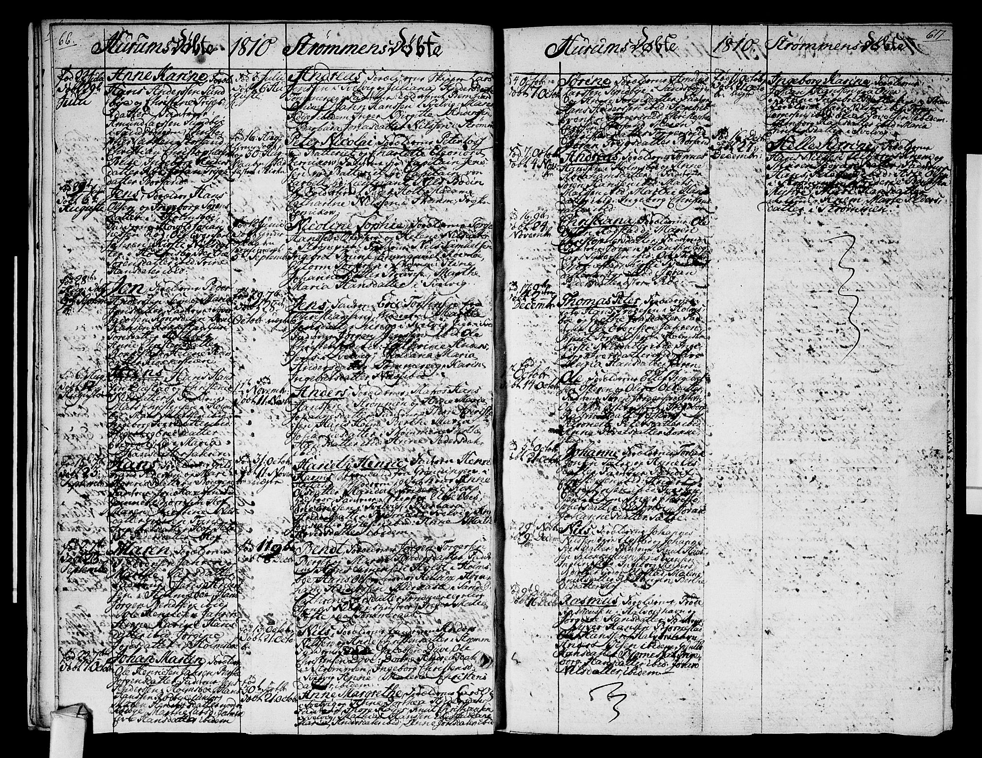 Hurum kirkebøker, AV/SAKO-A-229/F/Fa/L0008: Ministerialbok nr. 8, 1810-1815, s. 66-67