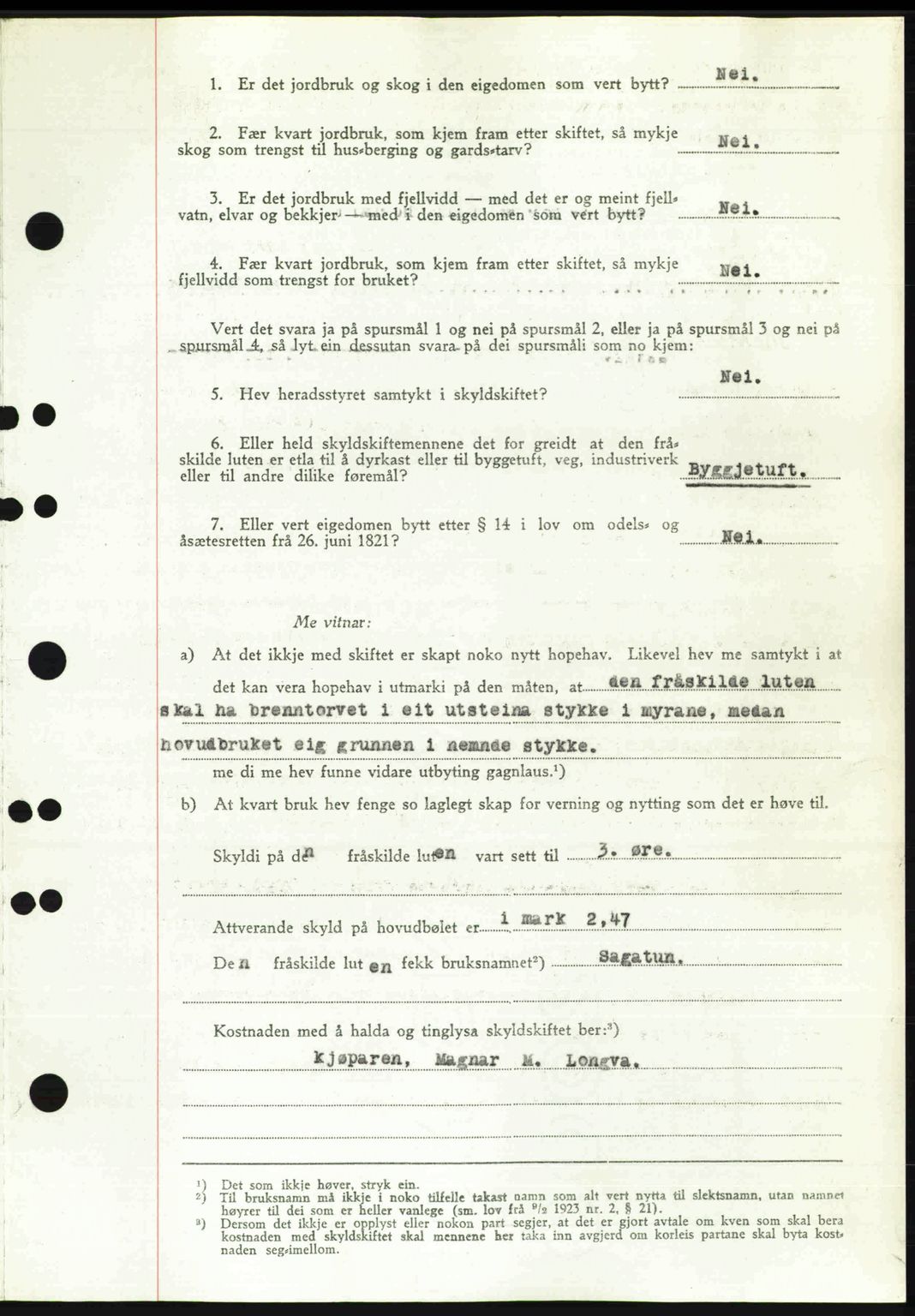 Nordre Sunnmøre sorenskriveri, AV/SAT-A-0006/1/2/2C/2Ca: Pantebok nr. A33, 1949-1950, Dagboknr: 3008/1949