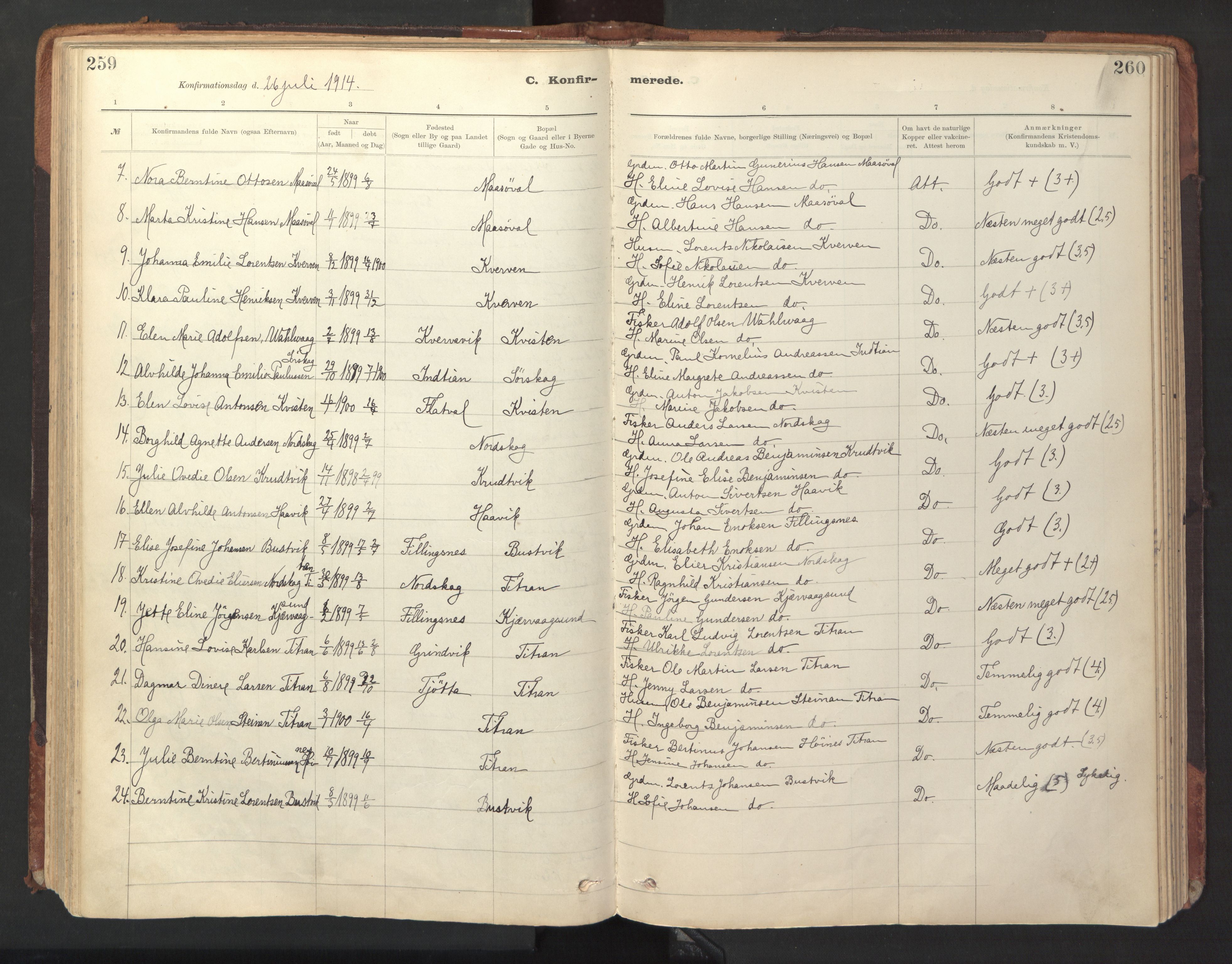 Ministerialprotokoller, klokkerbøker og fødselsregistre - Sør-Trøndelag, SAT/A-1456/641/L0596: Ministerialbok nr. 641A02, 1898-1915, s. 259-260