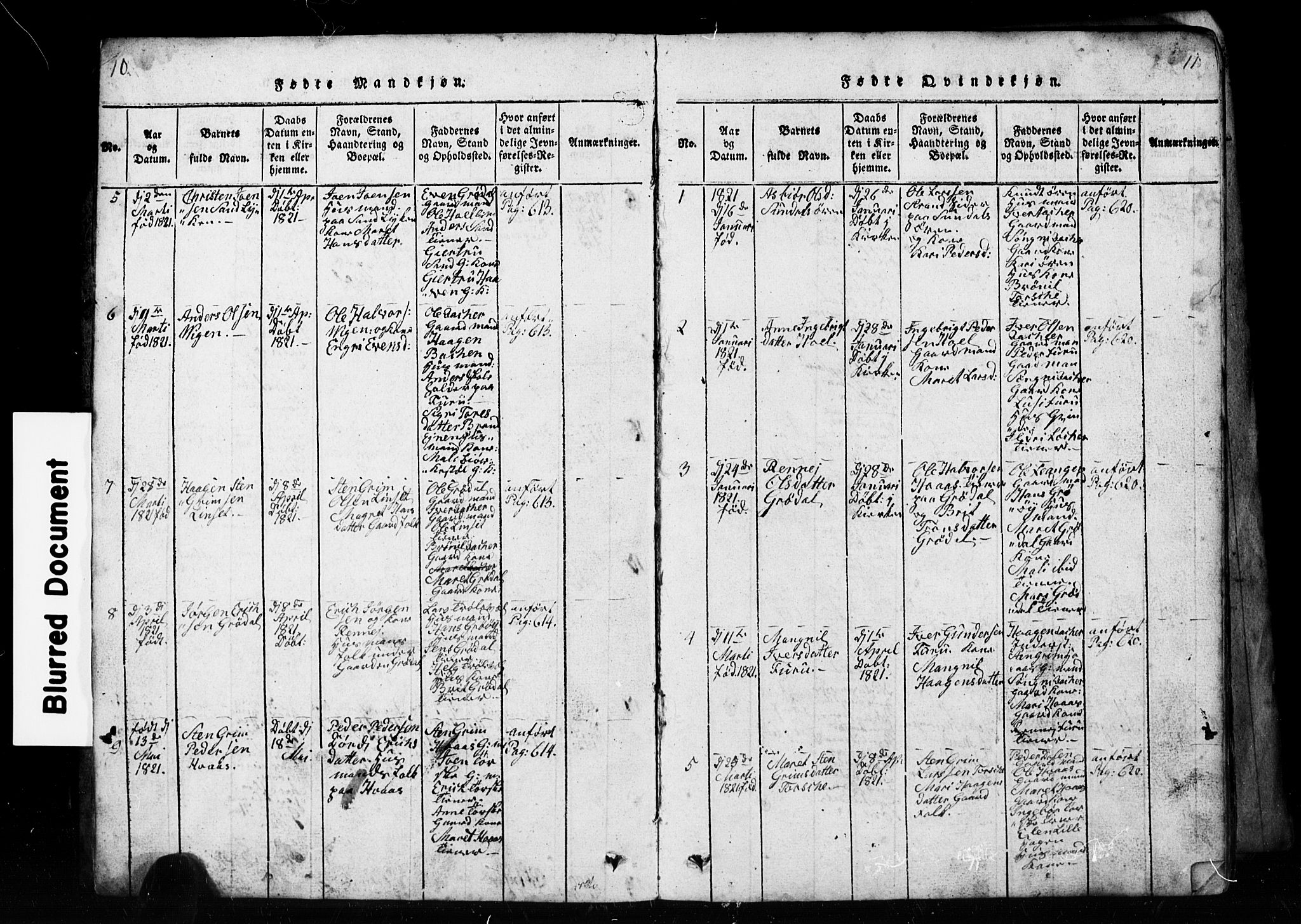Ministerialprotokoller, klokkerbøker og fødselsregistre - Møre og Romsdal, AV/SAT-A-1454/590/L1016: Klokkerbok nr. 590C01, 1819-1838, s. 10-11