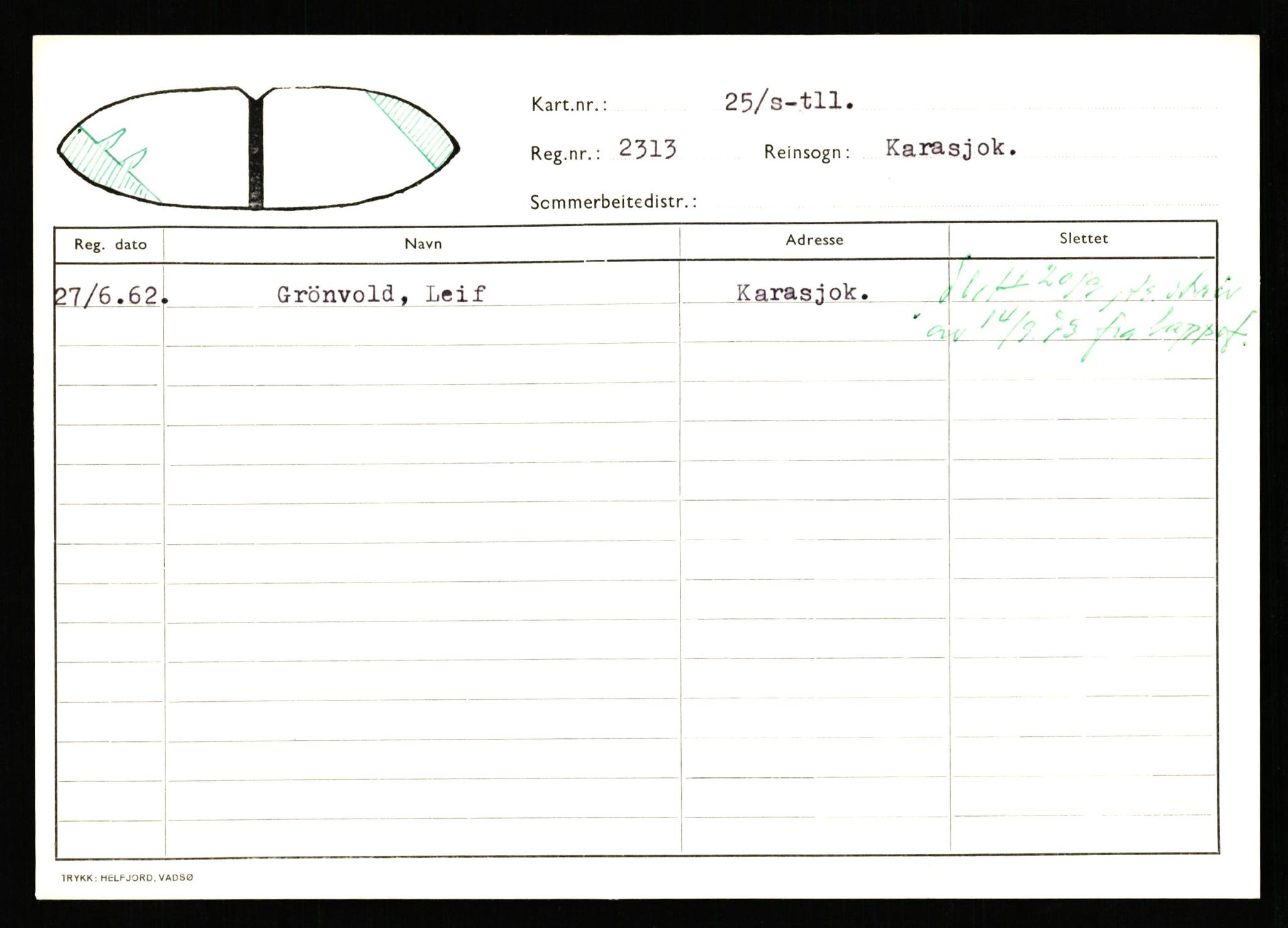 Lappefogden i Finnmark/Reindriftsforvaltningen Øst-Finnmark, AV/SATØ-S-1461/G/Ge/Gea/L0006: Slettede reinmerker, 1934-1992, s. 31