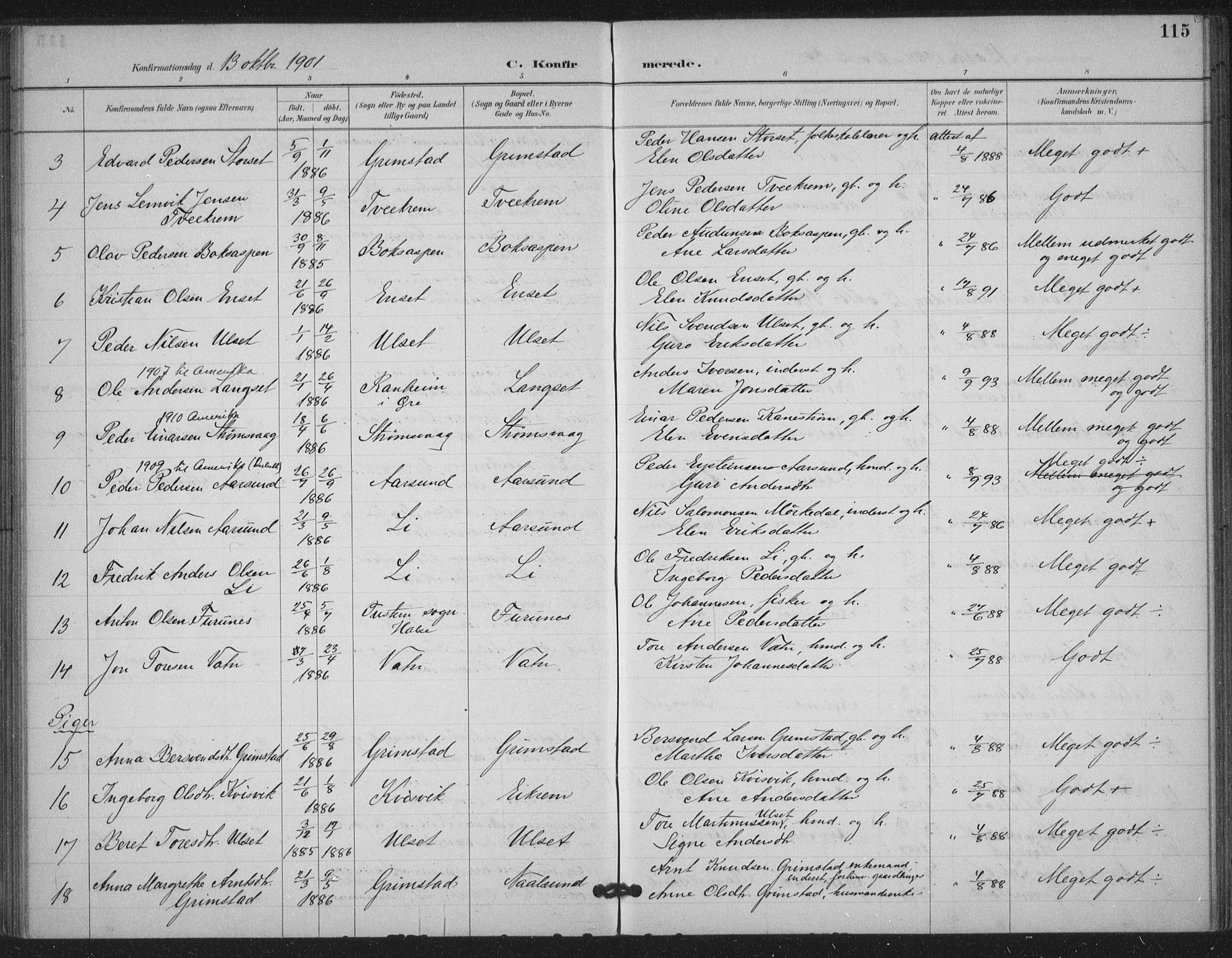 Ministerialprotokoller, klokkerbøker og fødselsregistre - Møre og Romsdal, AV/SAT-A-1454/587/L1000: Ministerialbok nr. 587A02, 1887-1910, s. 115