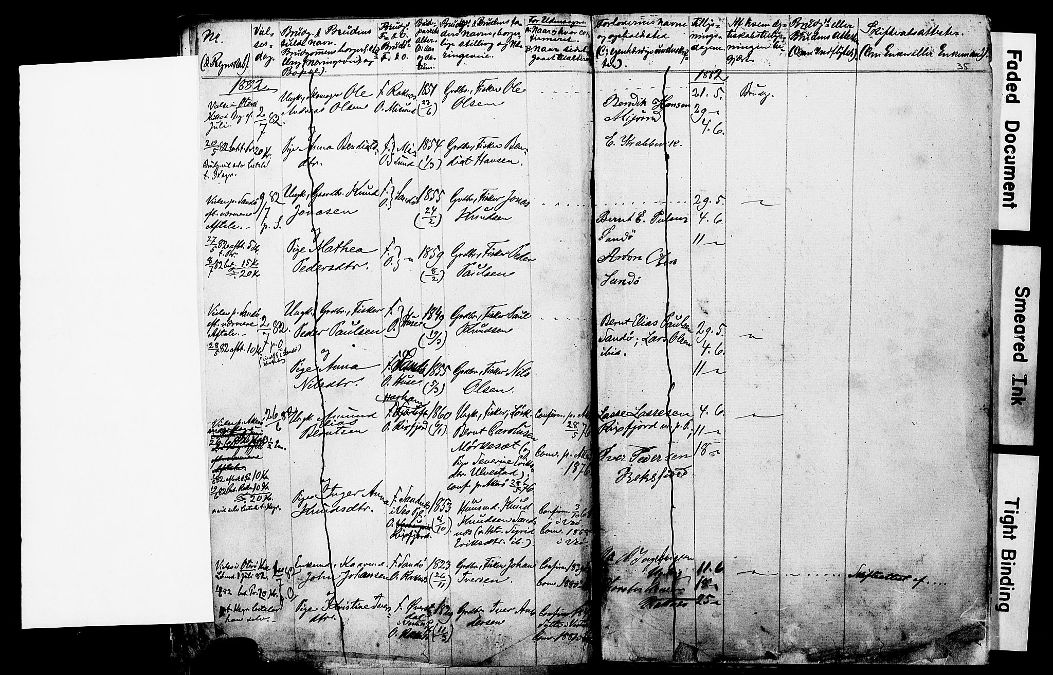 Ministerialprotokoller, klokkerbøker og fødselsregistre - Møre og Romsdal, AV/SAT-A-1454/560/L0722: Lysningsprotokoll nr. 560A06, 1871-1883, s. 35