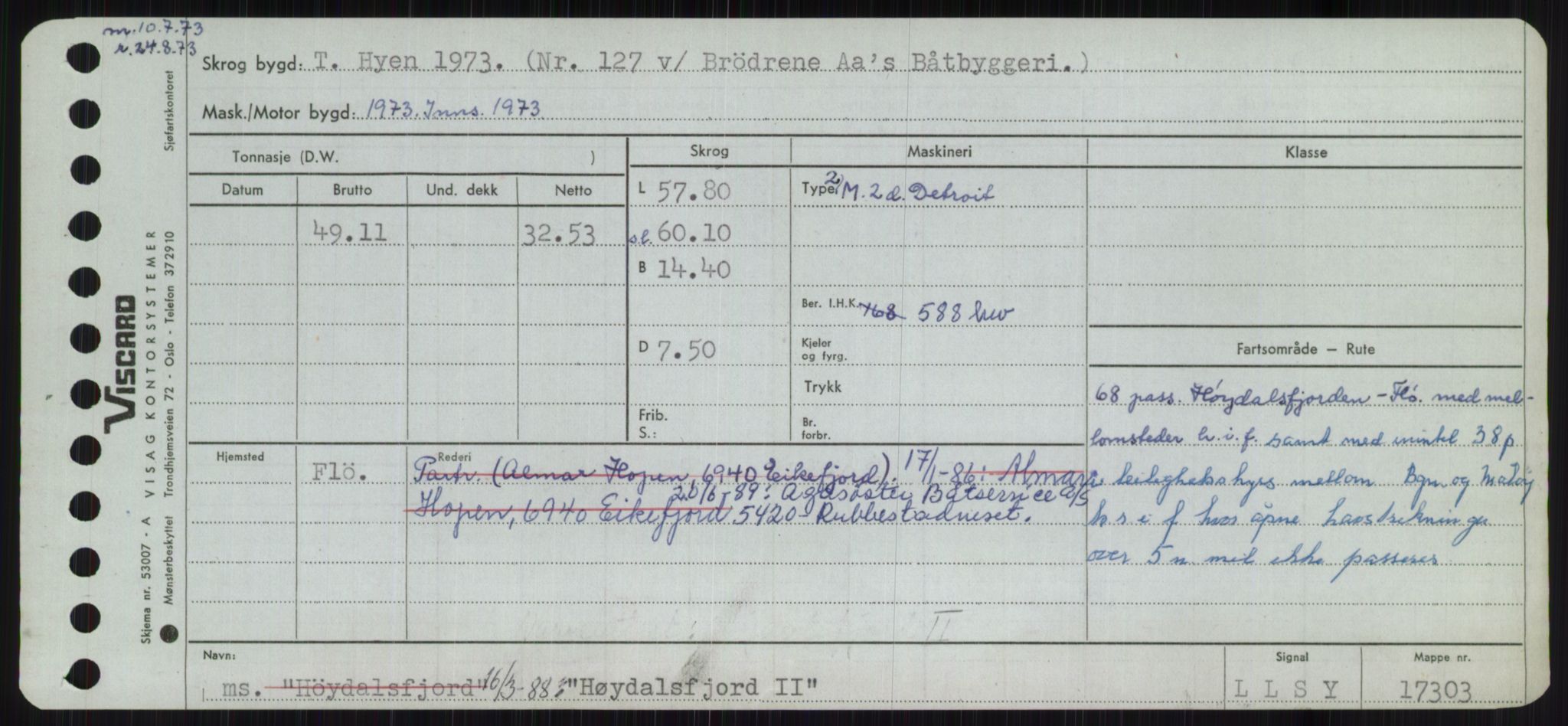 Sjøfartsdirektoratet med forløpere, Skipsmålingen, AV/RA-S-1627/H/Ha/L0003/0001: Fartøy, Hilm-Mar / Fartøy, Hilm-Kol, s. 209
