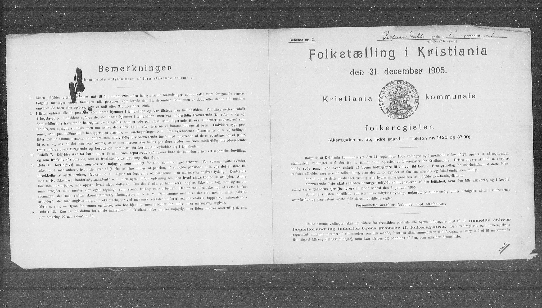 OBA, Kommunal folketelling 31.12.1905 for Kristiania kjøpstad, 1905, s. 42711