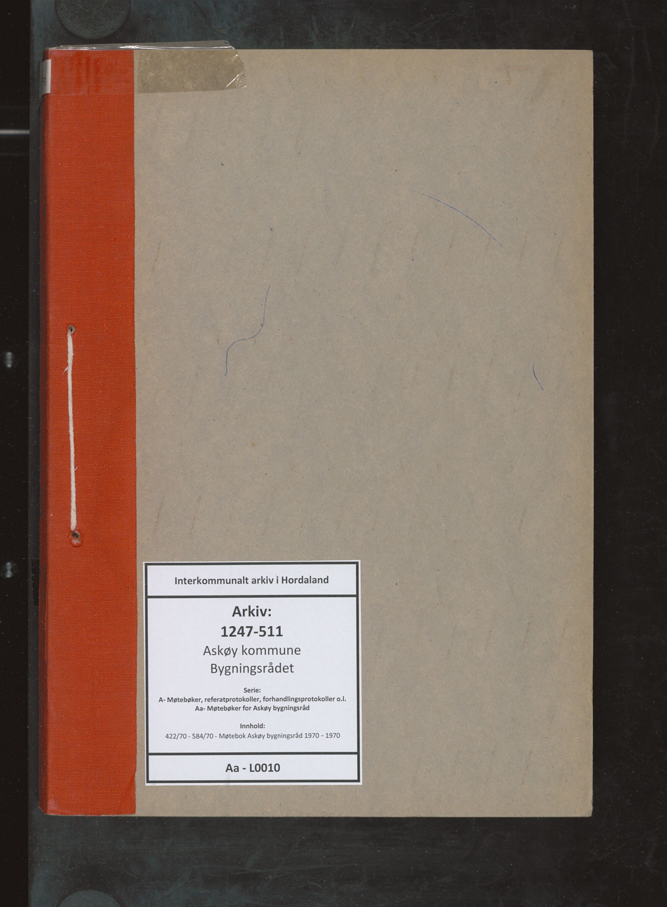 Askøy kommune. Bygningsrådet, IKAH/1247-511/A/Aa/L0010: Møtebok Askøy bygningsråd, 1970