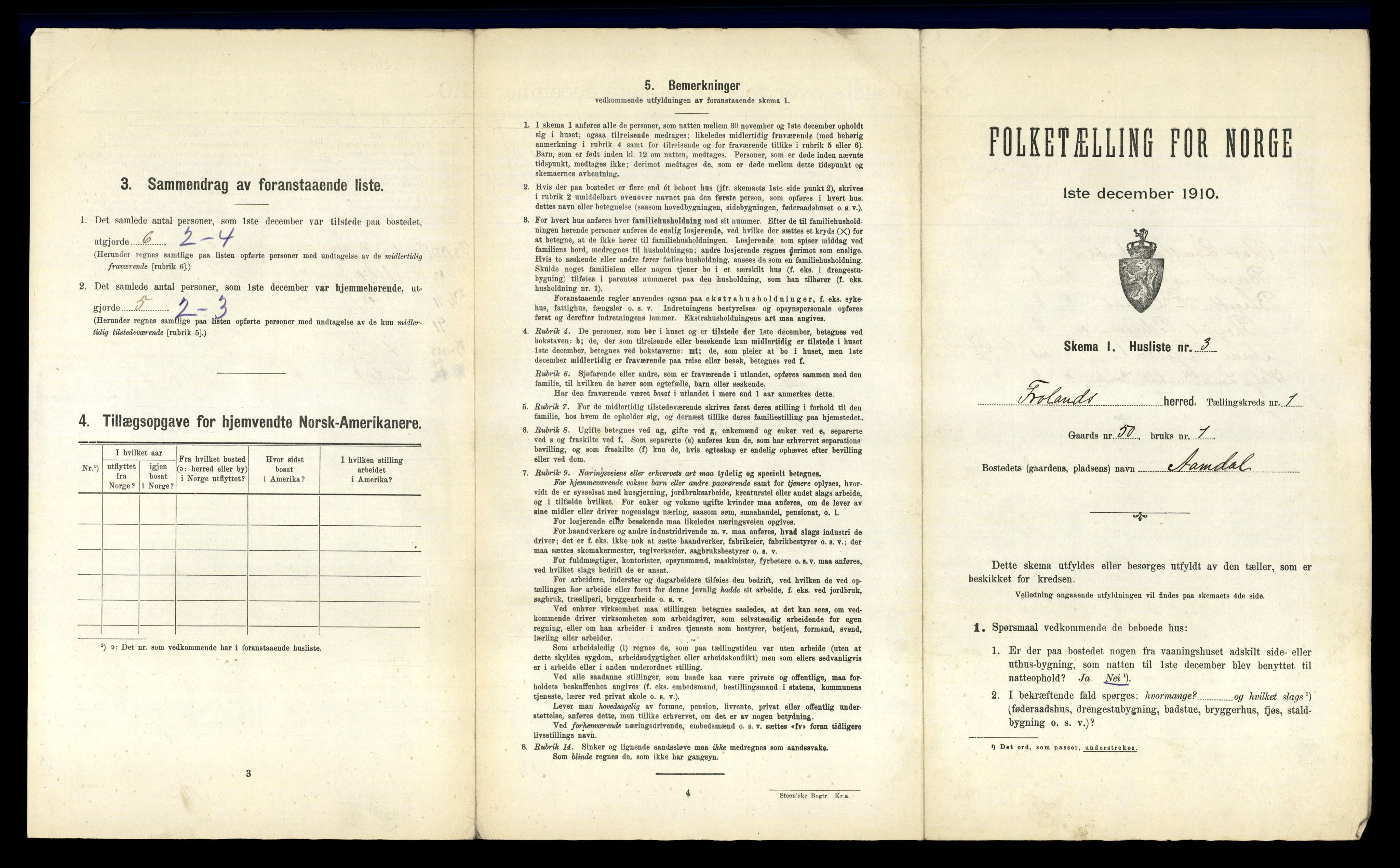 RA, Folketelling 1910 for 0919 Froland herred, 1910, s. 42