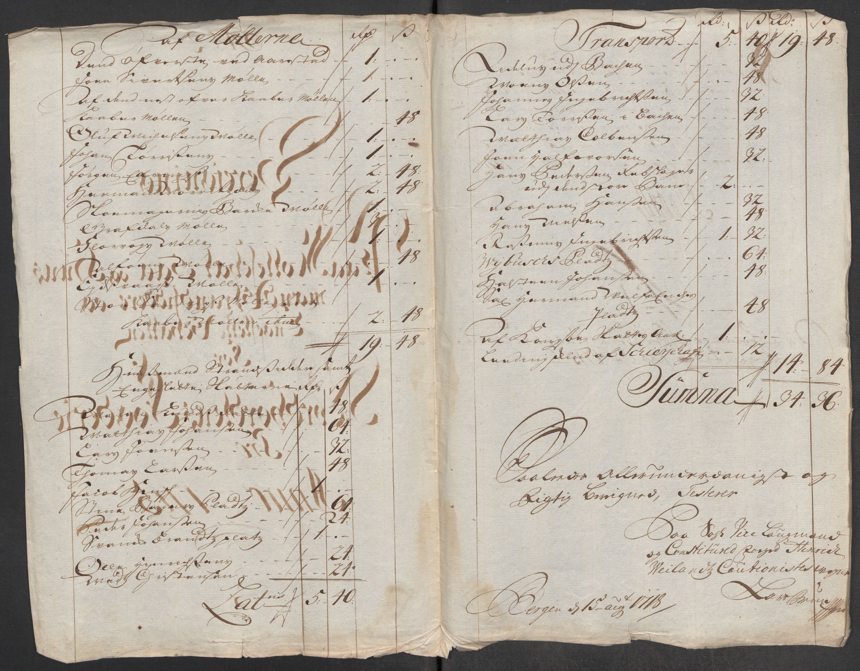 Rentekammeret inntil 1814, Reviderte regnskaper, Fogderegnskap, AV/RA-EA-4092/R51/L3198: Fogderegnskap Nordhordland og Voss, 1715, s. 26