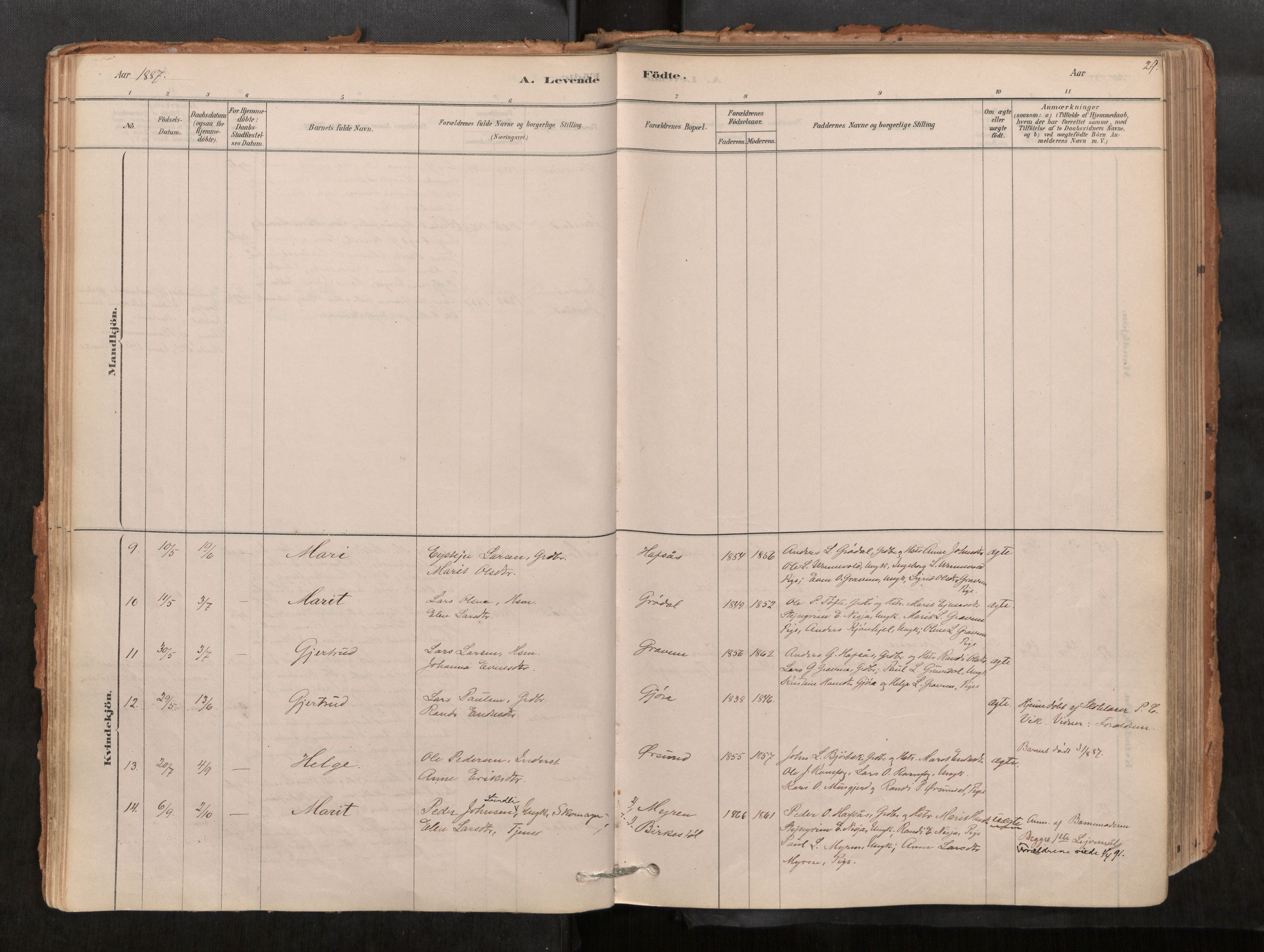 Sunndal sokneprestkontor, AV/SAT-A-1085/1/I/I1/I1a/L0001: Ministerialbok nr. 1, 1877-1914, s. 29