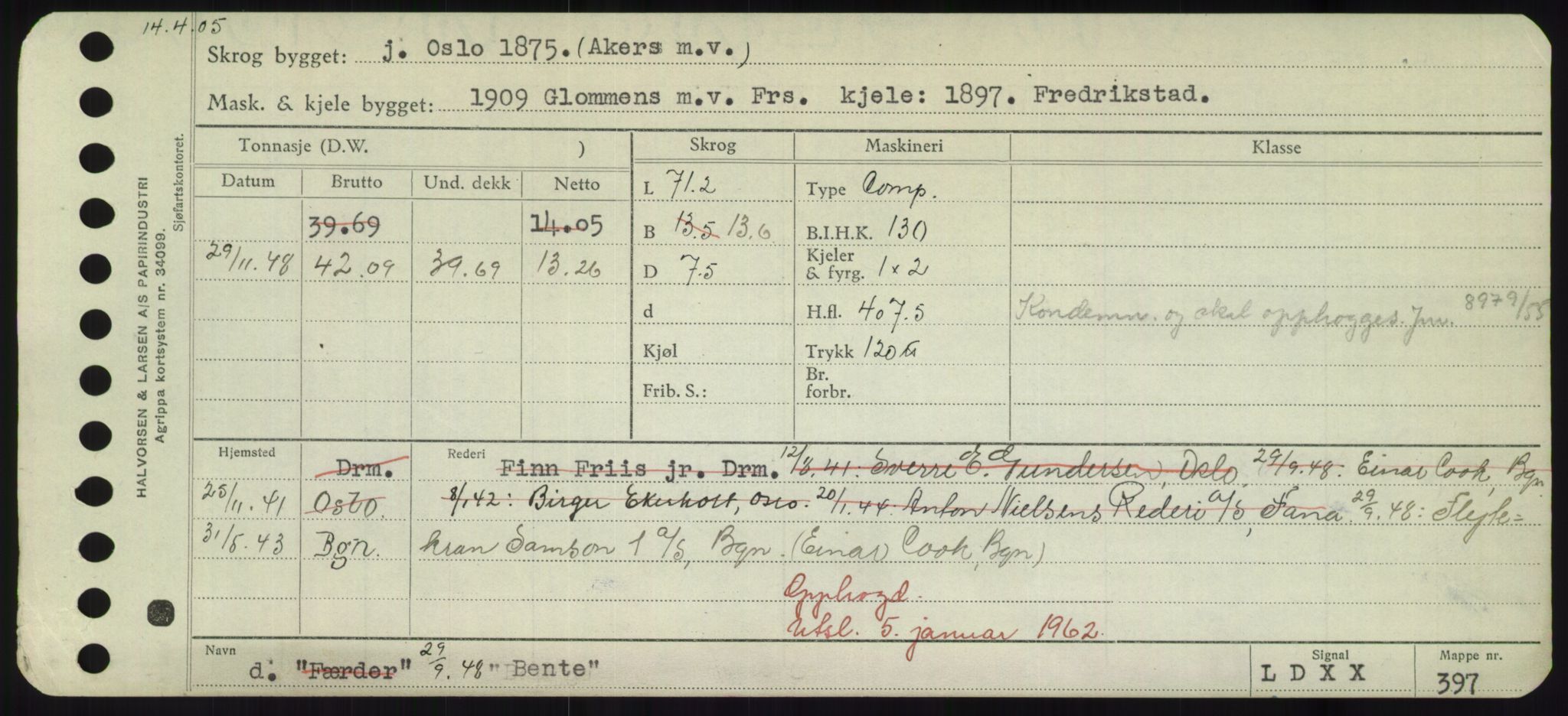 Sjøfartsdirektoratet med forløpere, Skipsmålingen, AV/RA-S-1627/H/Hd/L0003: Fartøy, B-Bev, s. 641