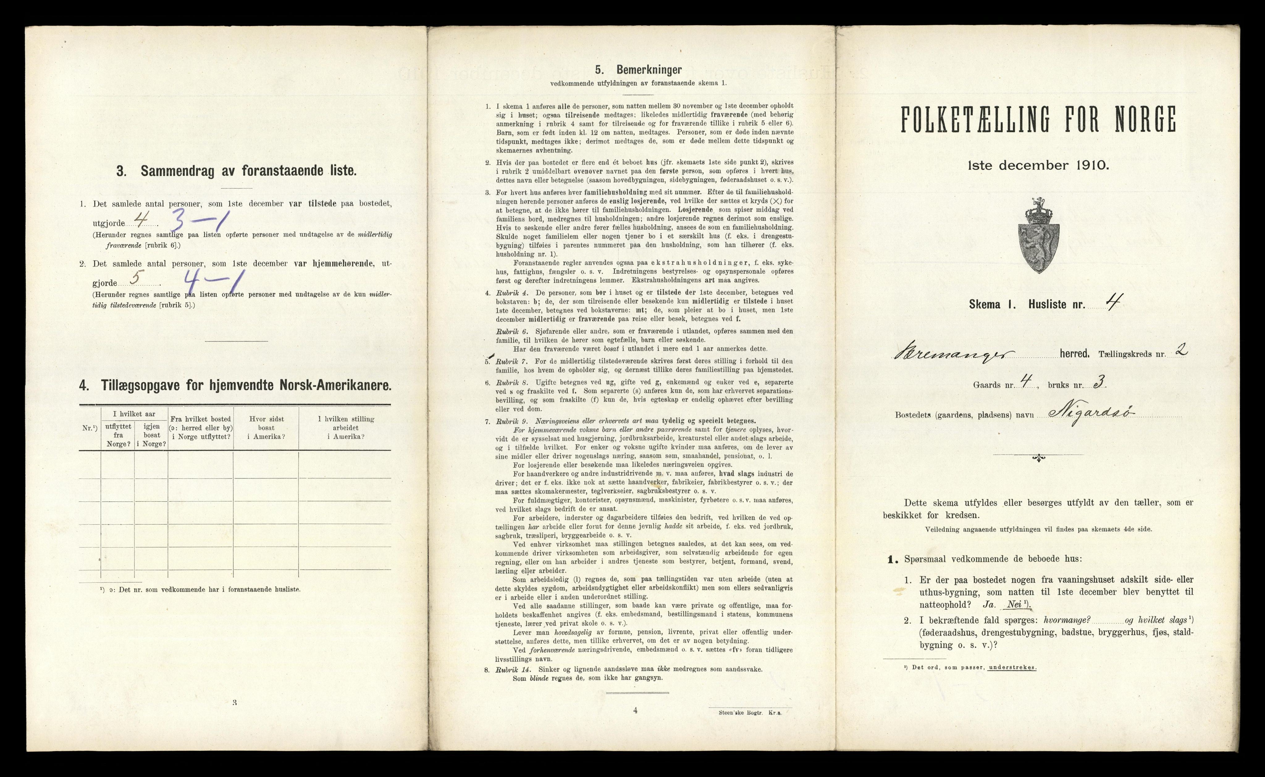 RA, Folketelling 1910 for 1438 Bremanger herred, 1910, s. 201