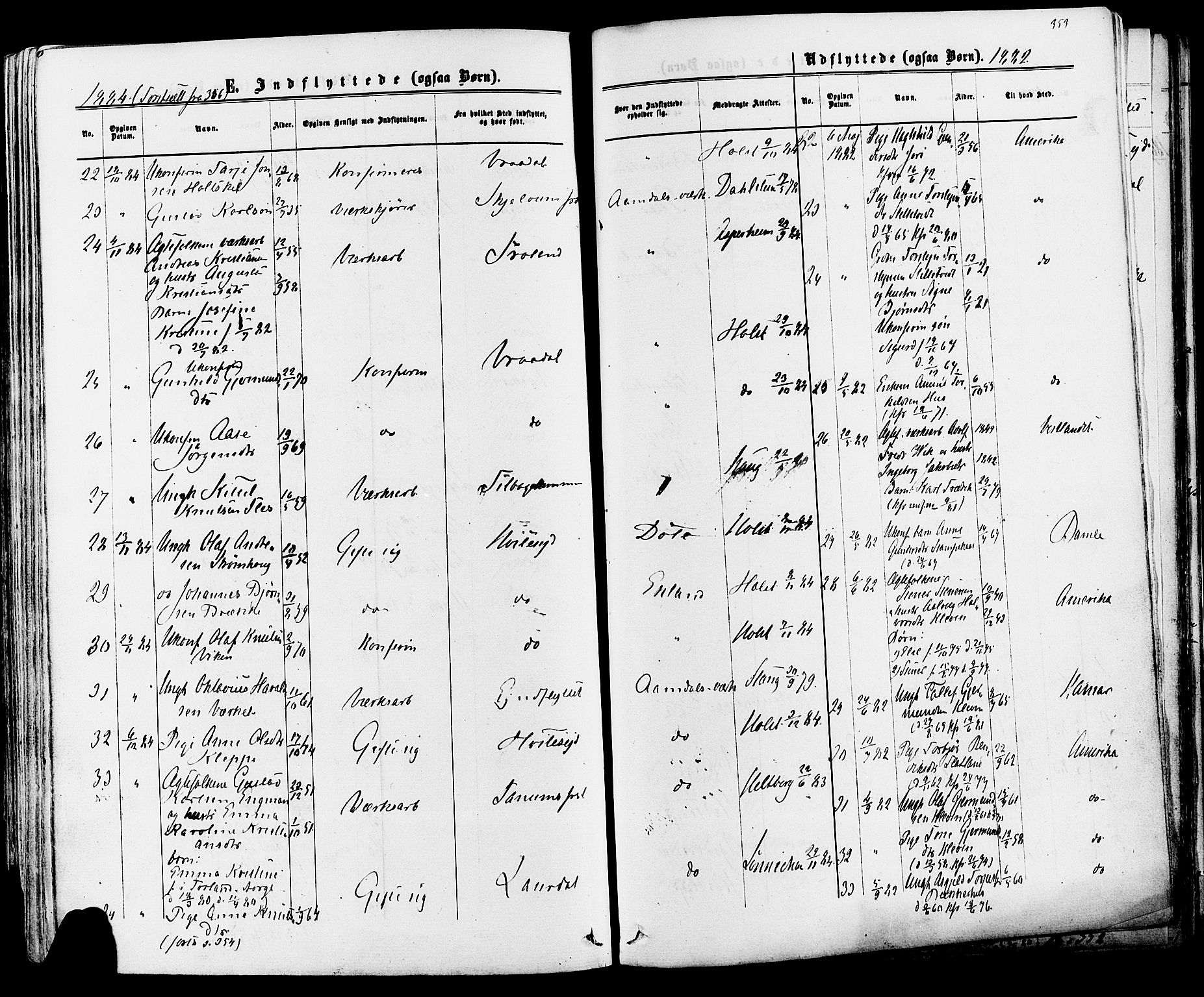 Mo kirkebøker, AV/SAKO-A-286/F/Fa/L0006: Ministerialbok nr. I 6, 1865-1885, s. 353