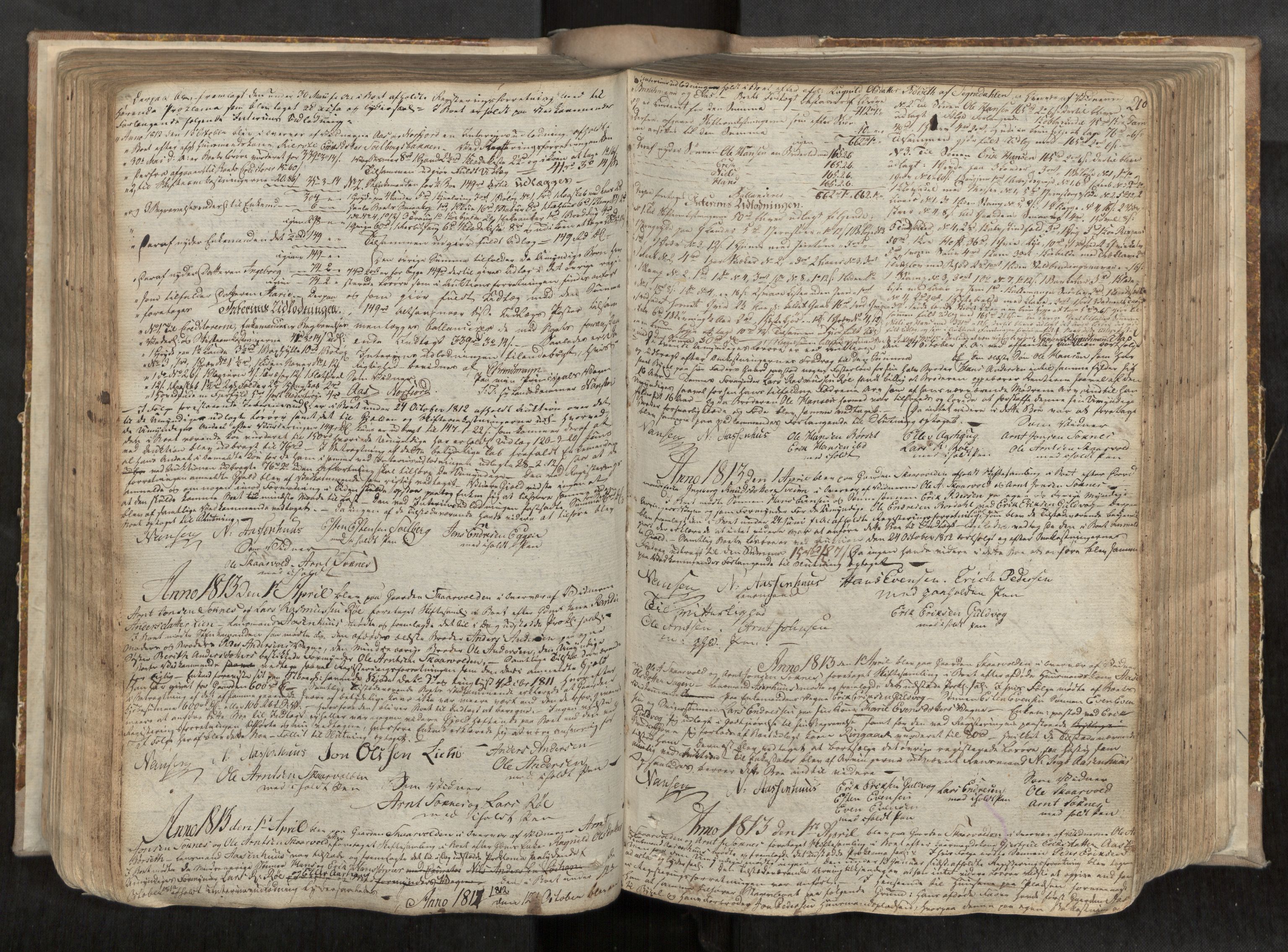 Gauldal sorenskriveri, AV/SAT-A-0014/1/3/3B/L0001: Skiftebehandlingsprotokoll, 1805-1823, s. 210