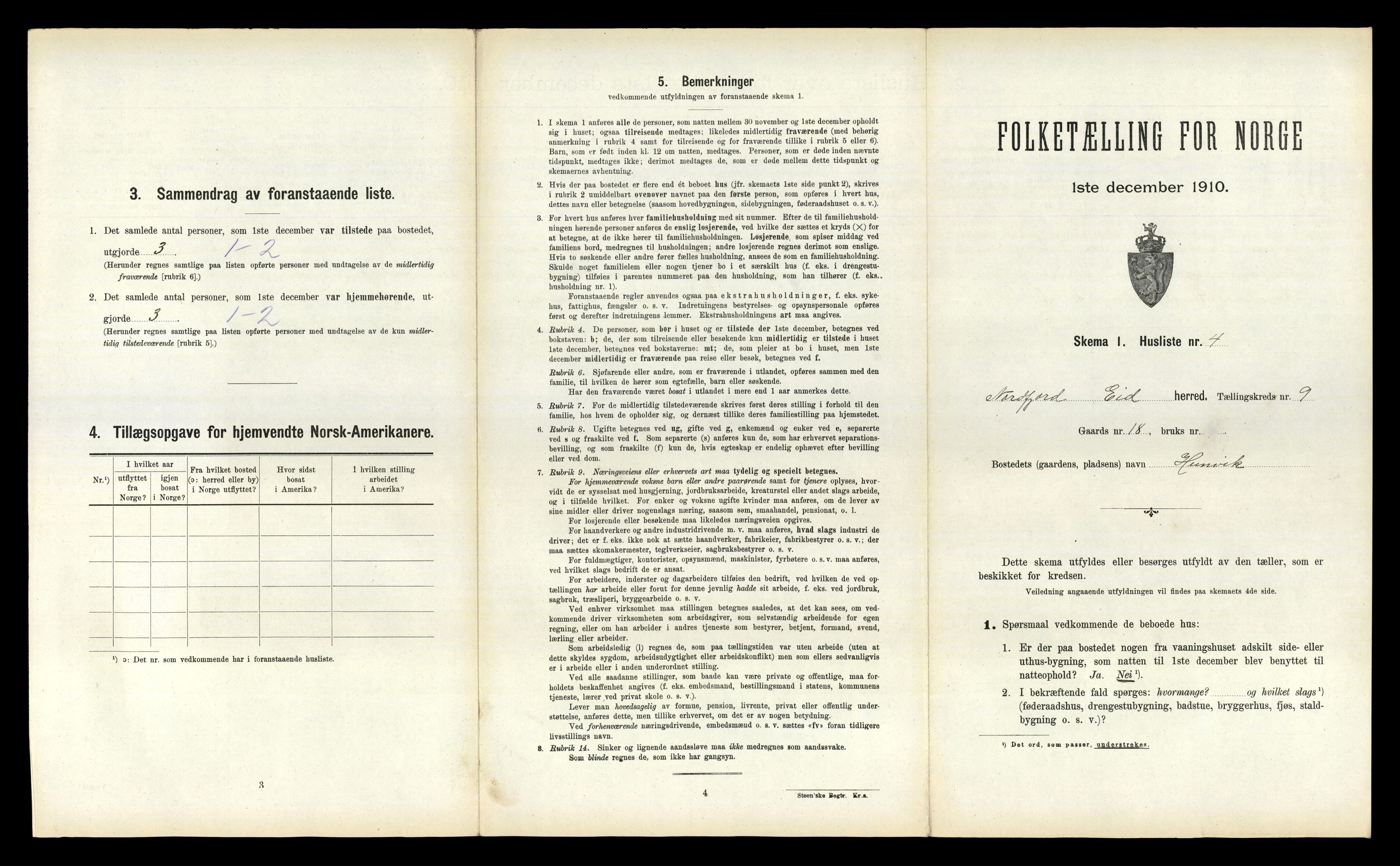 RA, Folketelling 1910 for 1443 Eid herred, 1910, s. 1065