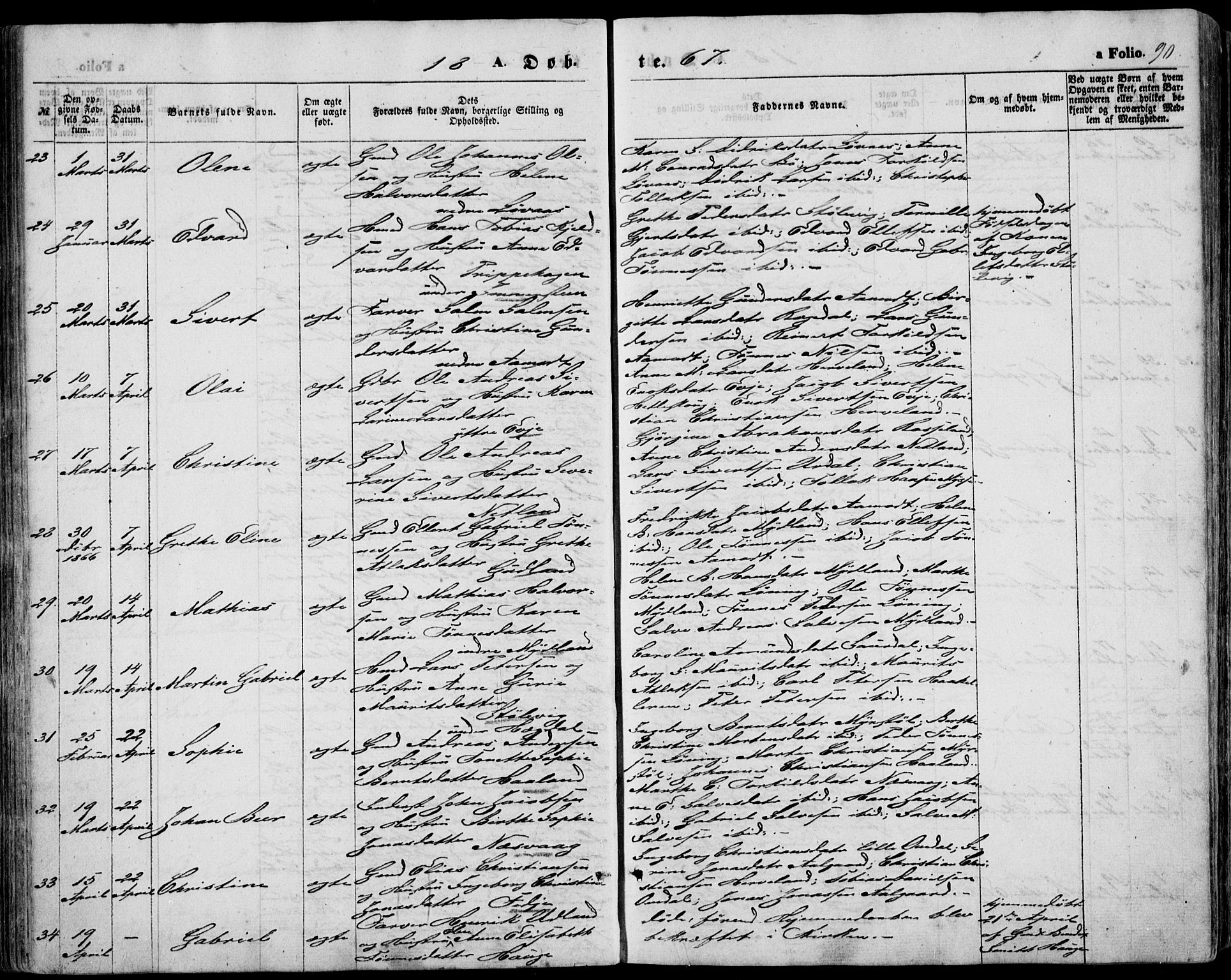 Sokndal sokneprestkontor, AV/SAST-A-101808: Ministerialbok nr. A 9, 1857-1874, s. 90