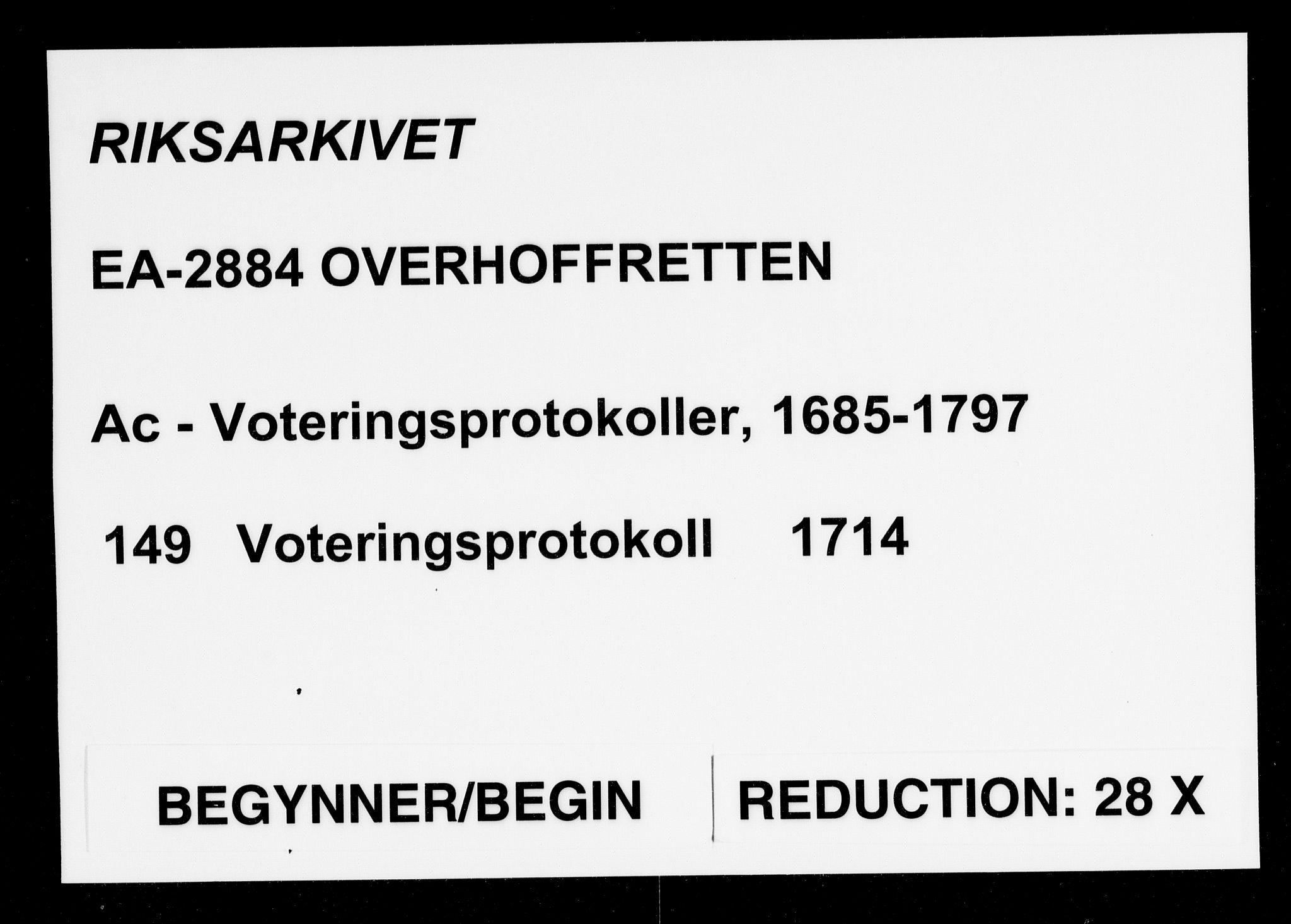 Overhoffretten 1667-1797, AV/RA-EA-2884/Ac/L0149: Voteringsprotokoll, 1714