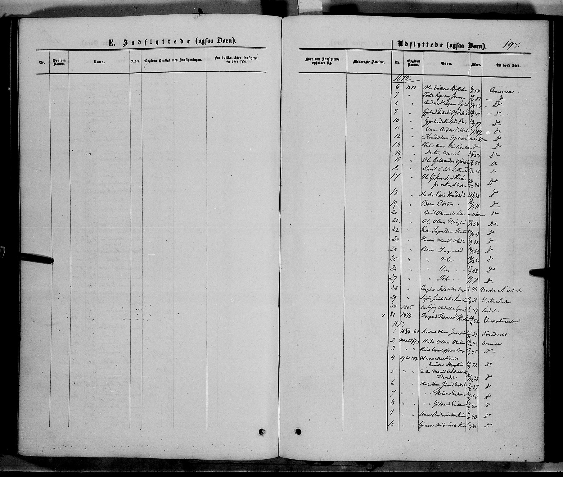 Vang prestekontor, Valdres, AV/SAH-PREST-140/H/Ha/L0007: Ministerialbok nr. 7, 1865-1881, s. 197