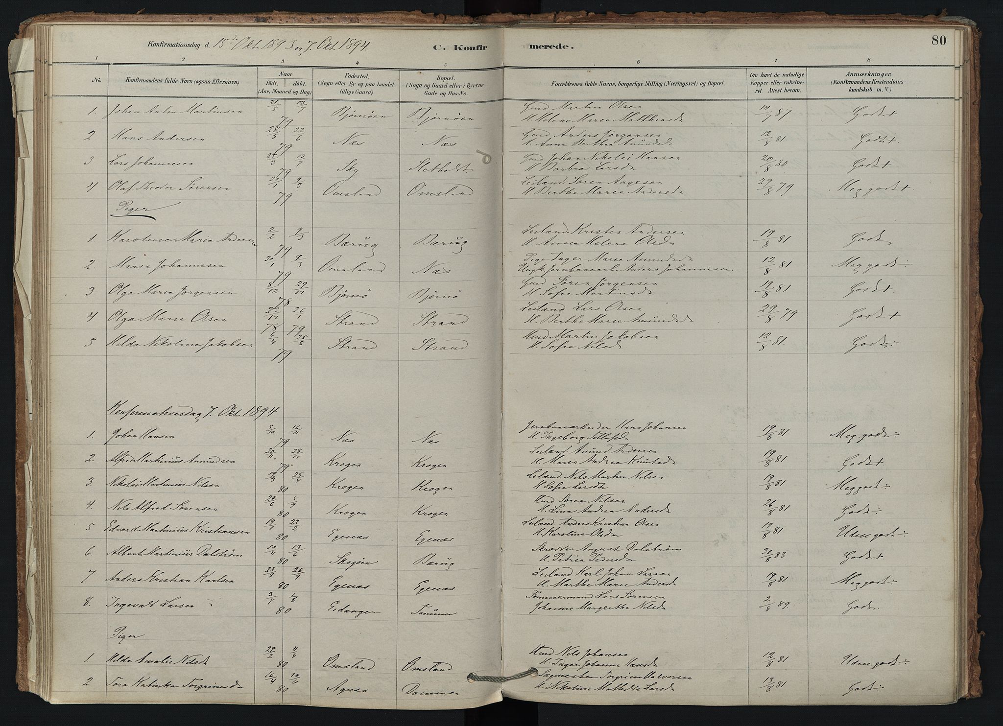 Brunlanes kirkebøker, SAKO/A-342/F/Fd/L0001: Ministerialbok nr. IV 1, 1878-1917, s. 80