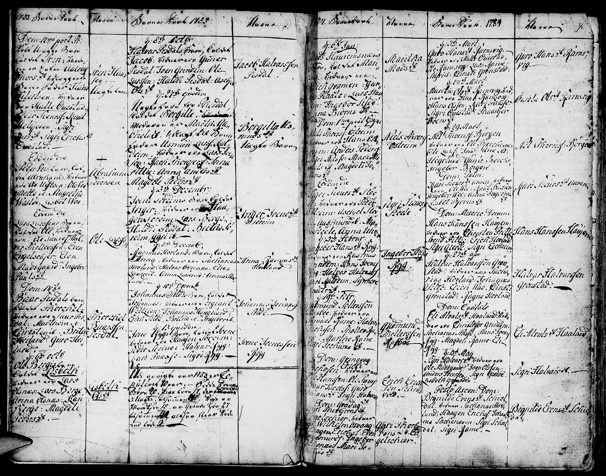 Etne sokneprestembete, SAB/A-75001/H/Haa: Ministerialbok nr. A 4, 1782-1807, s. 4