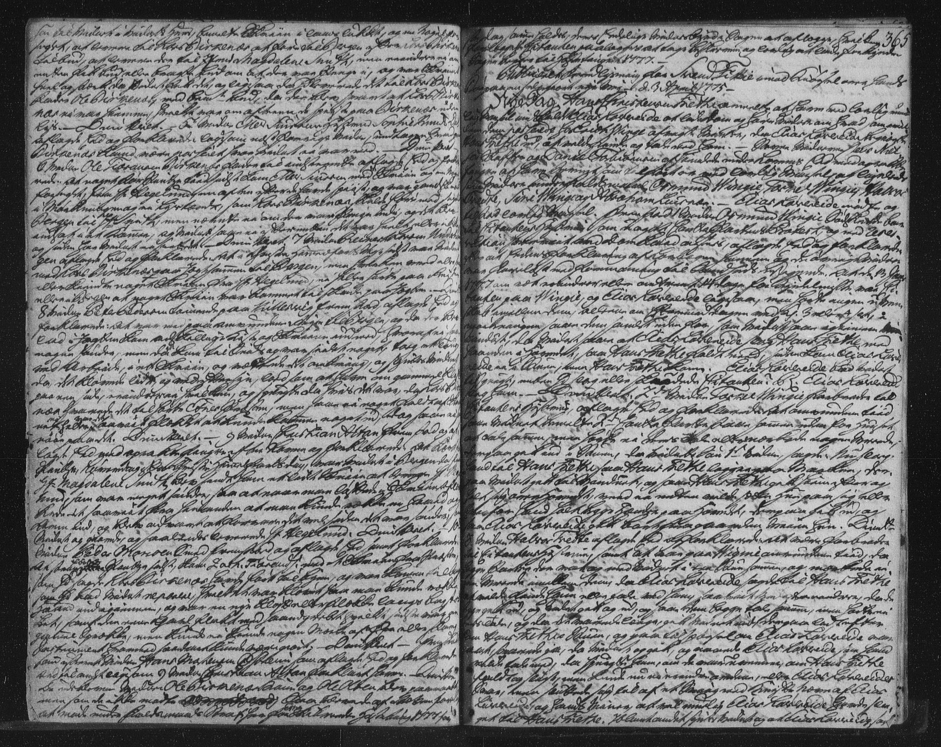 Sunnhordland sorenskrivar, SAB/A-2401/1/F/Faa/L0040: Tingbøker, 1772-1777, s. 364b-365a