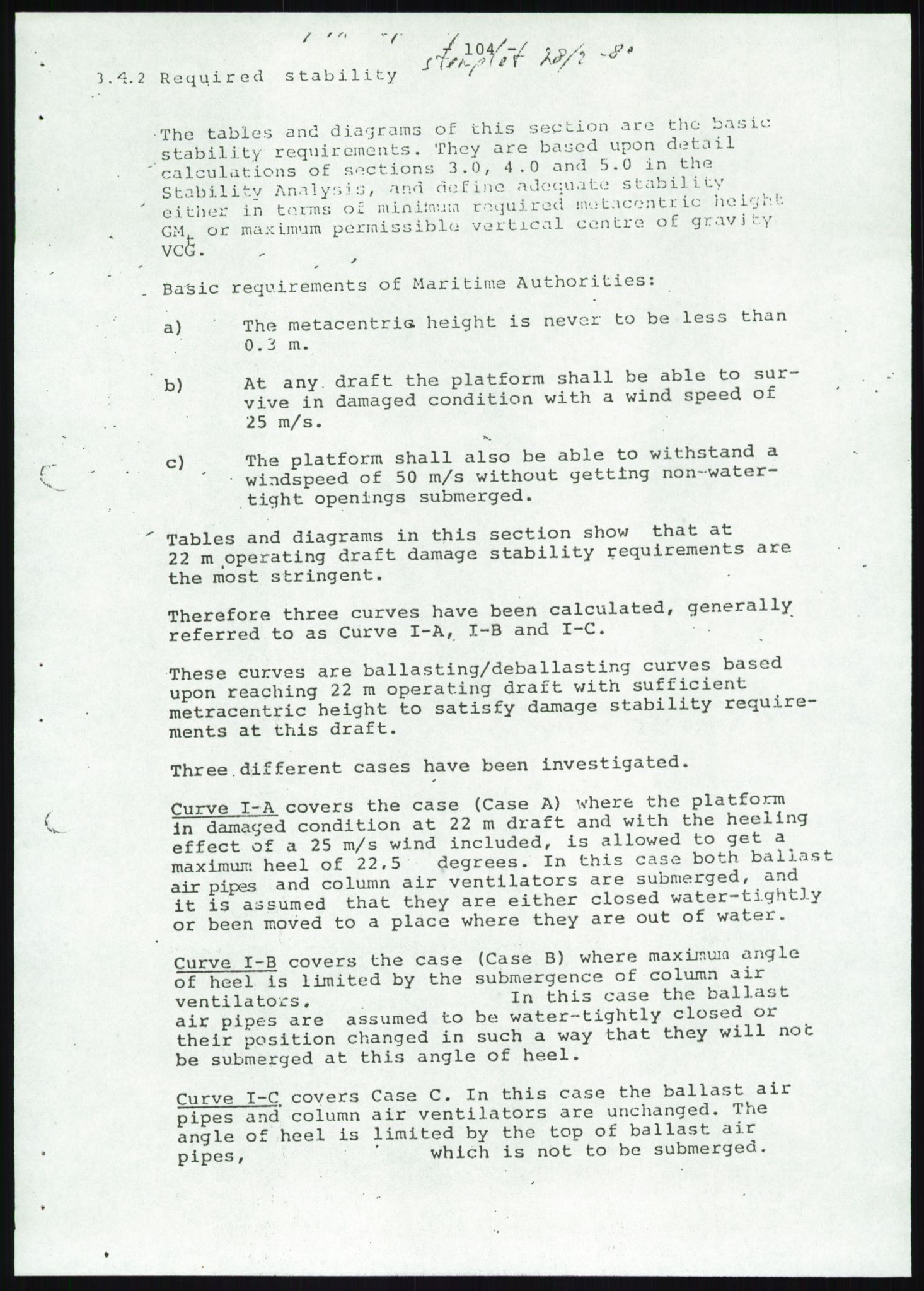 Justisdepartementet, Granskningskommisjonen ved Alexander Kielland-ulykken 27.3.1980, AV/RA-S-1165/D/L0019: S Værforhold (Doku.liste + S1-S5 av 5)/ T (T1-T2)/ U Stabilitet (Doku.liste + U1-U5 av 5), 1980-1981, s. 928
