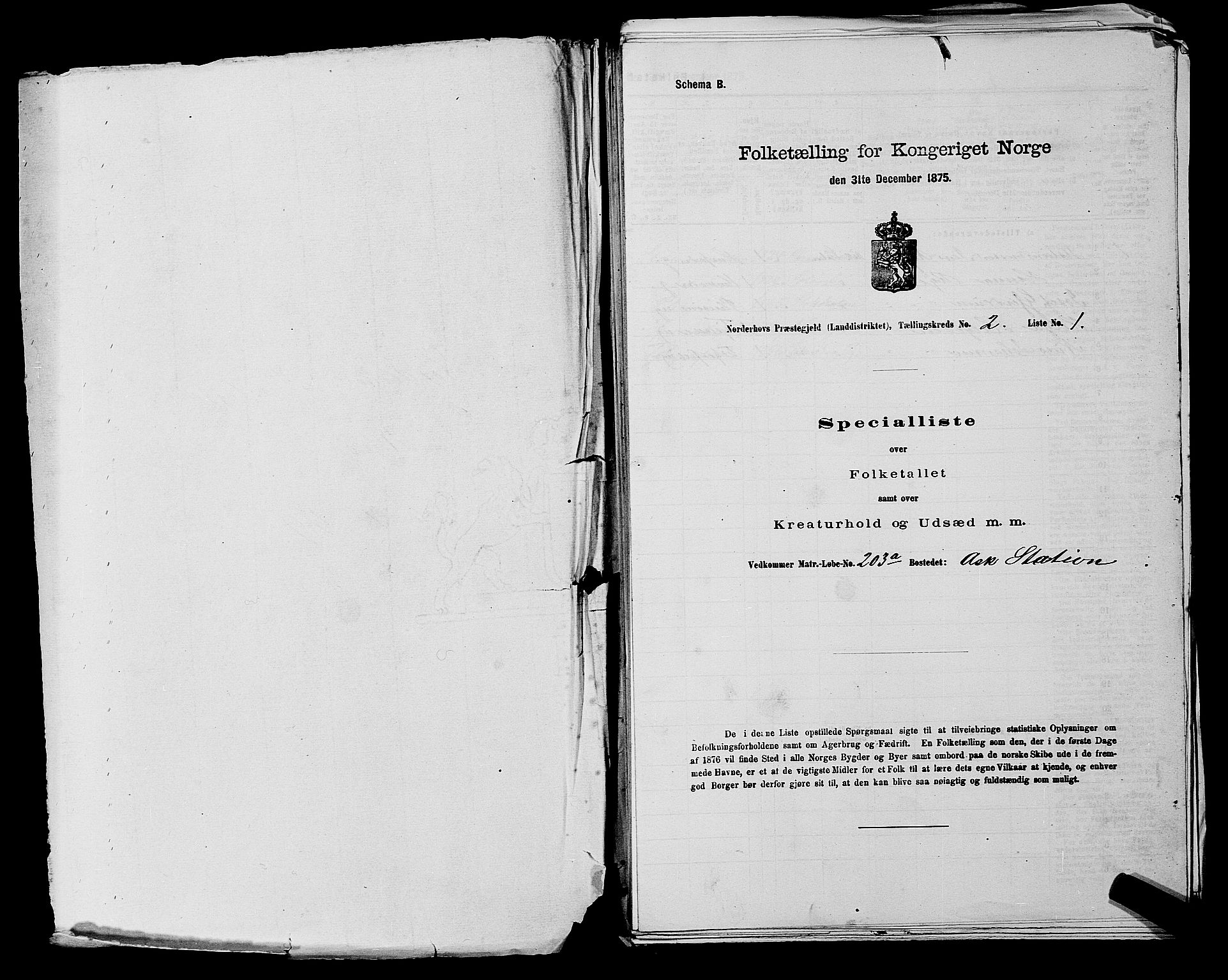 SAKO, Folketelling 1875 for 0613L Norderhov prestegjeld, Norderhov sokn, Haug sokn og Lunder sokn, 1875, s. 285