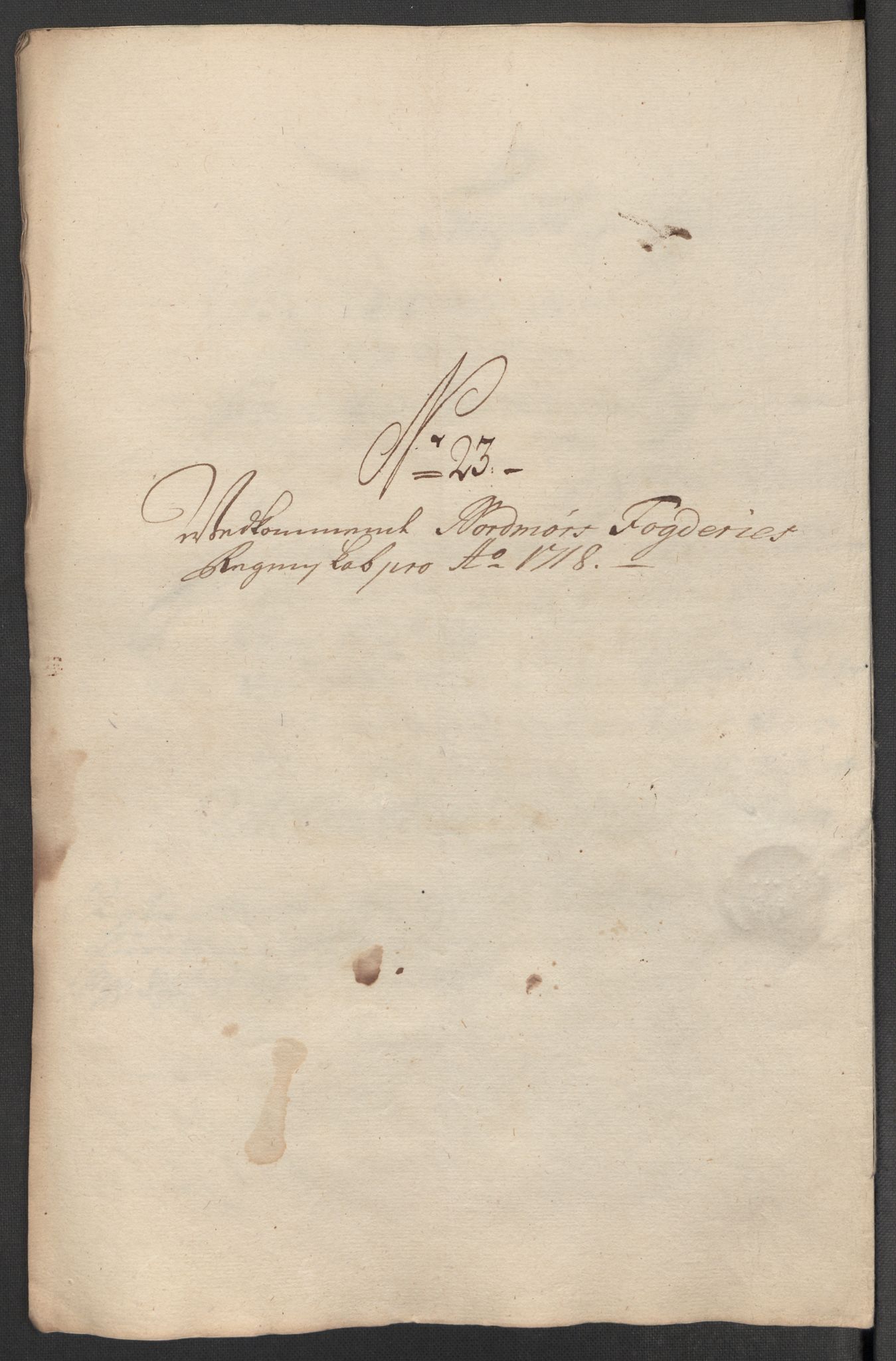 Rentekammeret inntil 1814, Reviderte regnskaper, Fogderegnskap, RA/EA-4092/R56/L3751: Fogderegnskap Nordmøre, 1718, s. 182