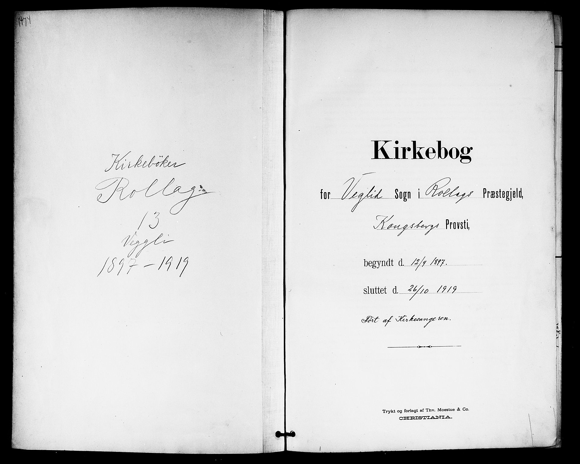 Rollag kirkebøker, AV/SAKO-A-240/G/Gb/L0003: Klokkerbok nr. II 3, 1897-1919