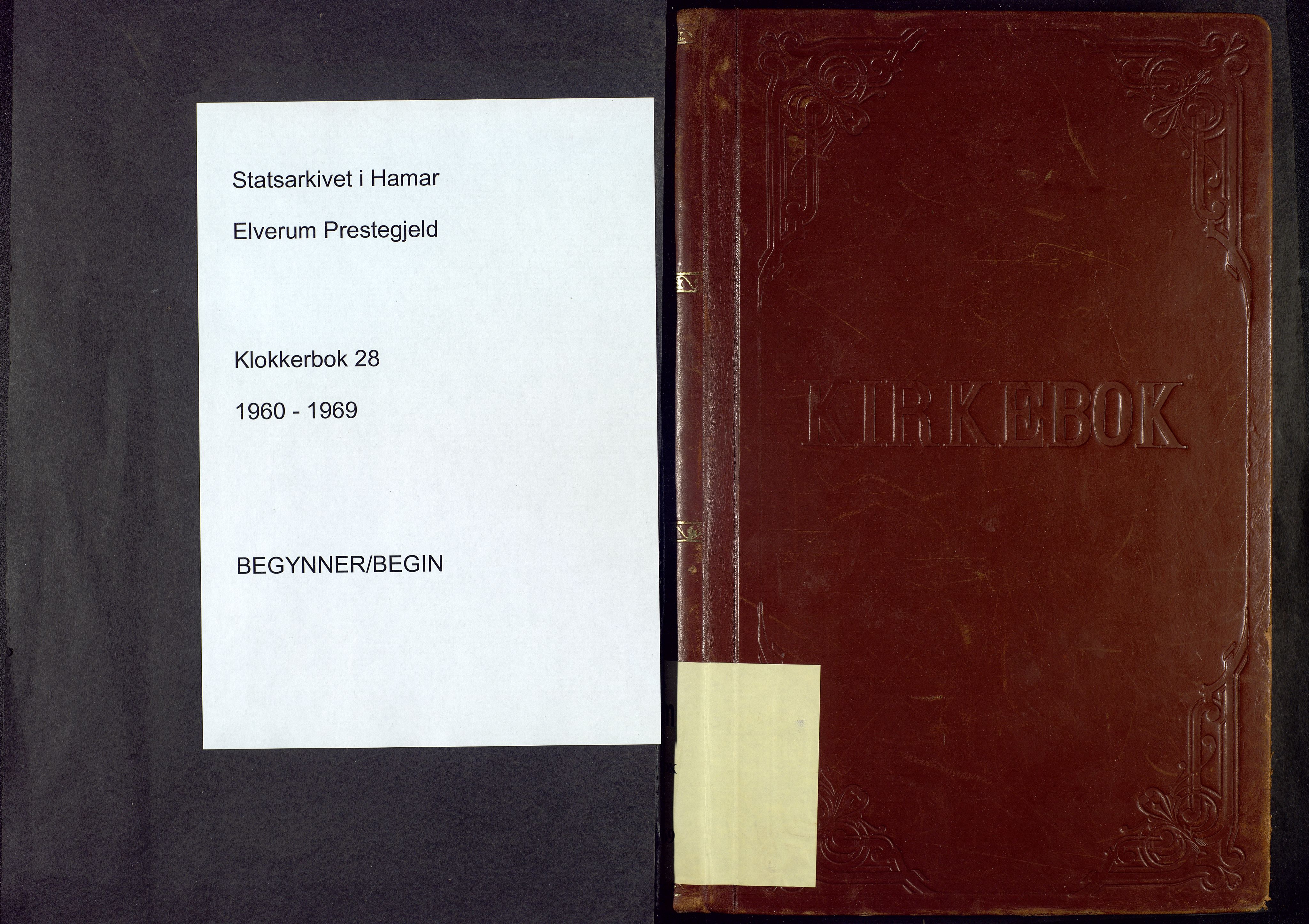 Elverum prestekontor, SAH/PREST-044/H/Ha/Hab/L0028: Klokkerbok nr. 28, 1960-1969