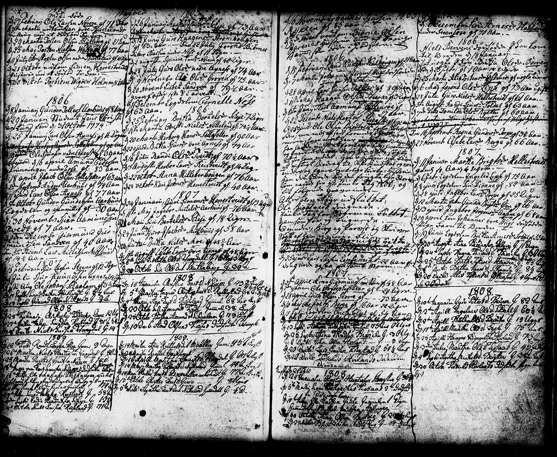 Kvam sokneprestembete, SAB/A-76201/H/Haa: Ministerialbok nr. A 5, 1796-1832, s. 145