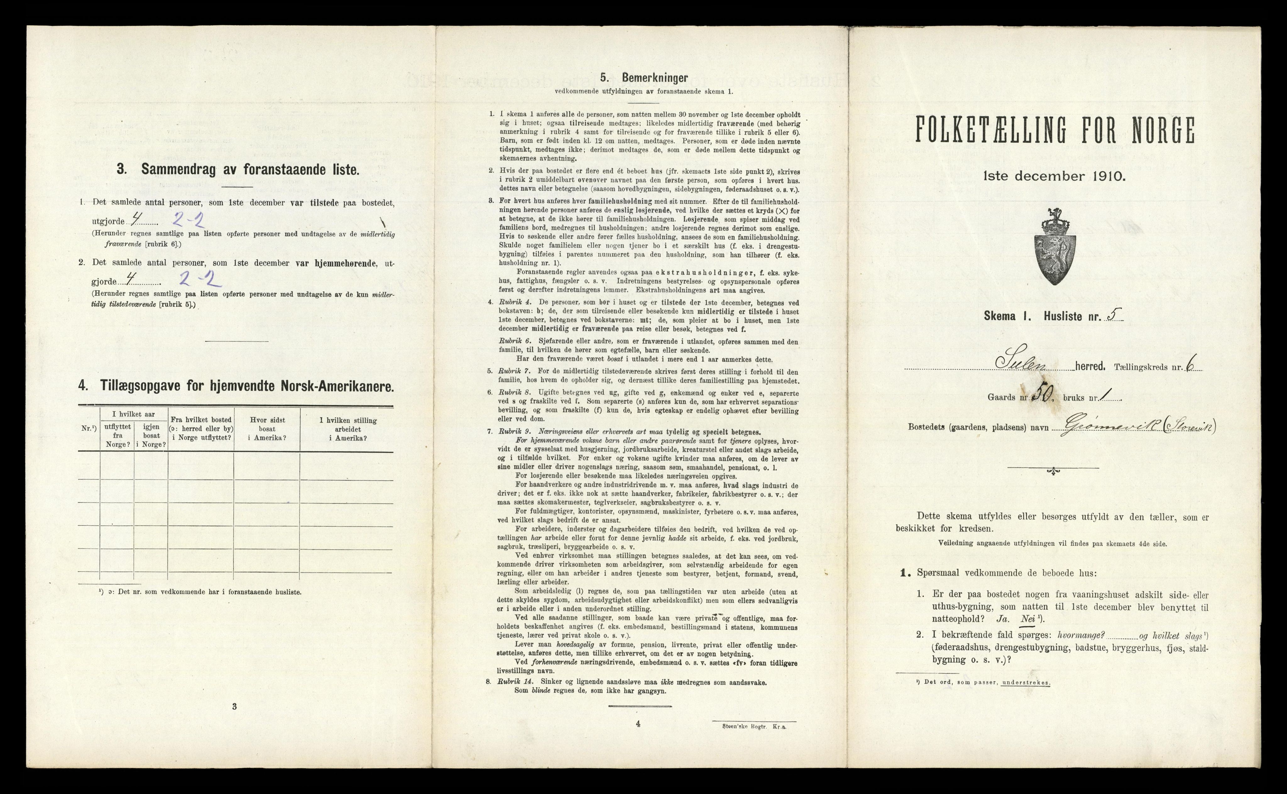 RA, Folketelling 1910 for 1412 Solund herred, 1910, s. 487