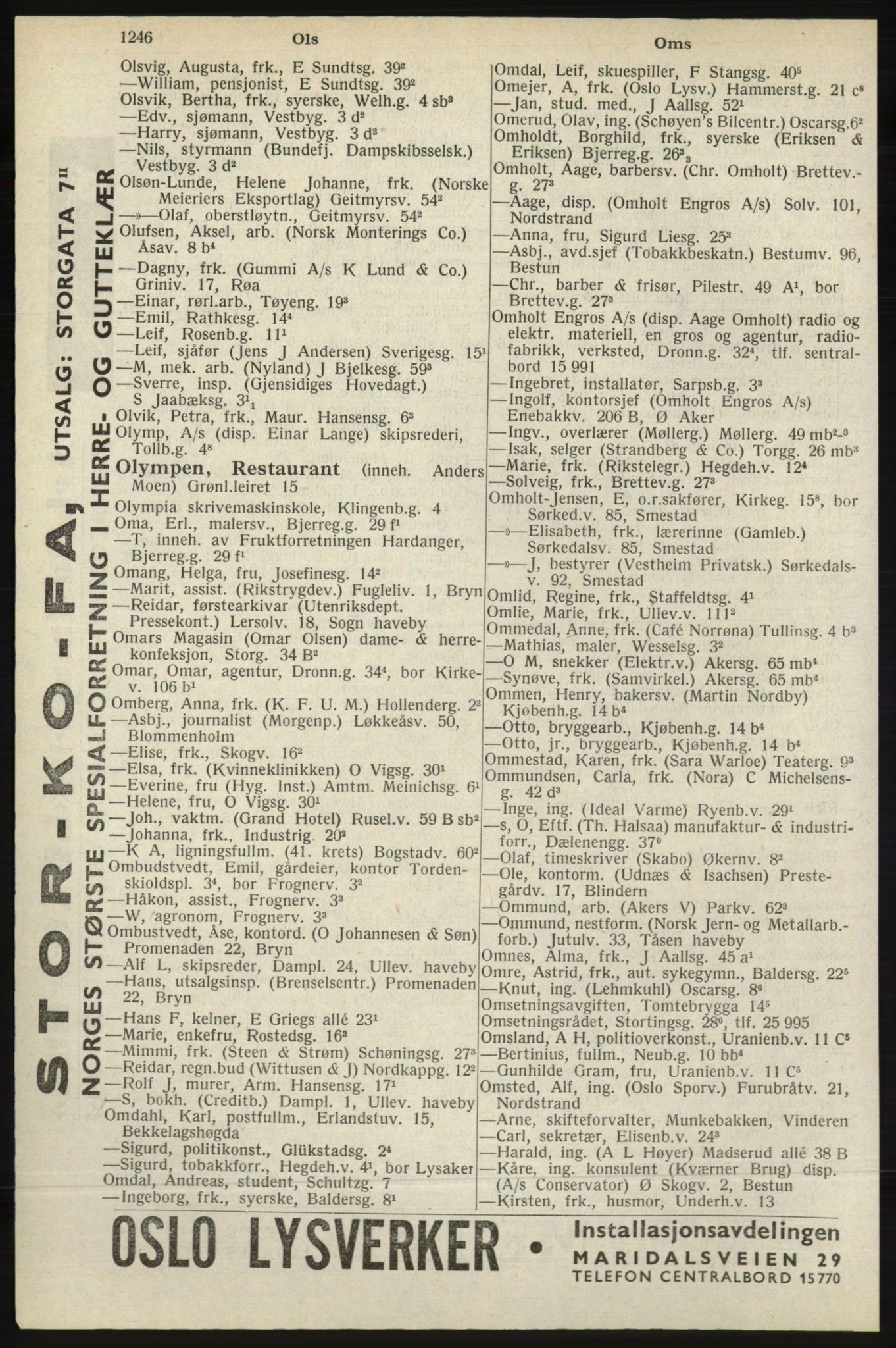 Kristiania/Oslo adressebok, PUBL/-, 1940, s. 1264