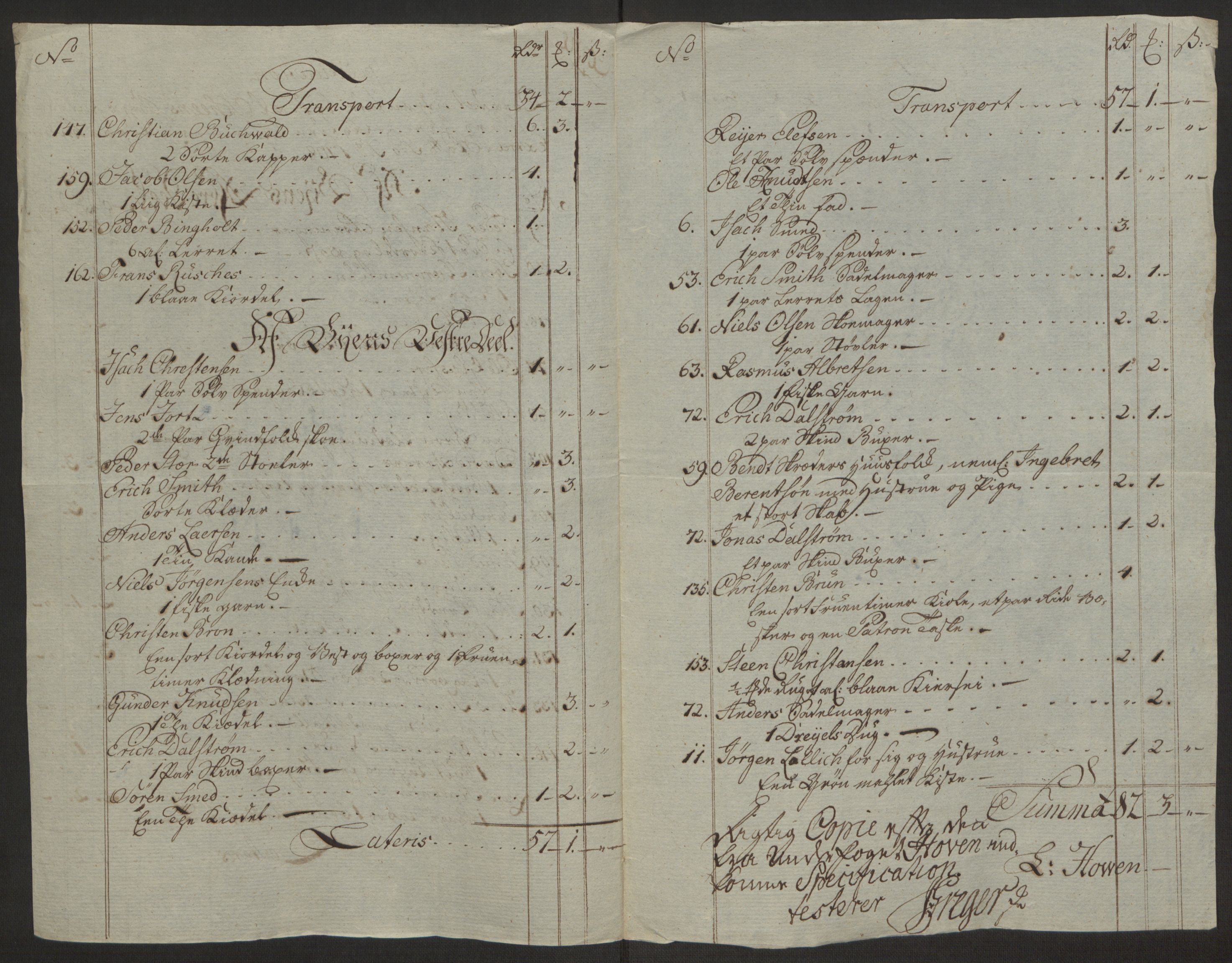 Rentekammeret inntil 1814, Reviderte regnskaper, Byregnskaper, AV/RA-EA-4066/R/Rj/L0198/0001: [J4] Kontribusjonsregnskap / Ekstraskatt, 1762-1768, s. 524