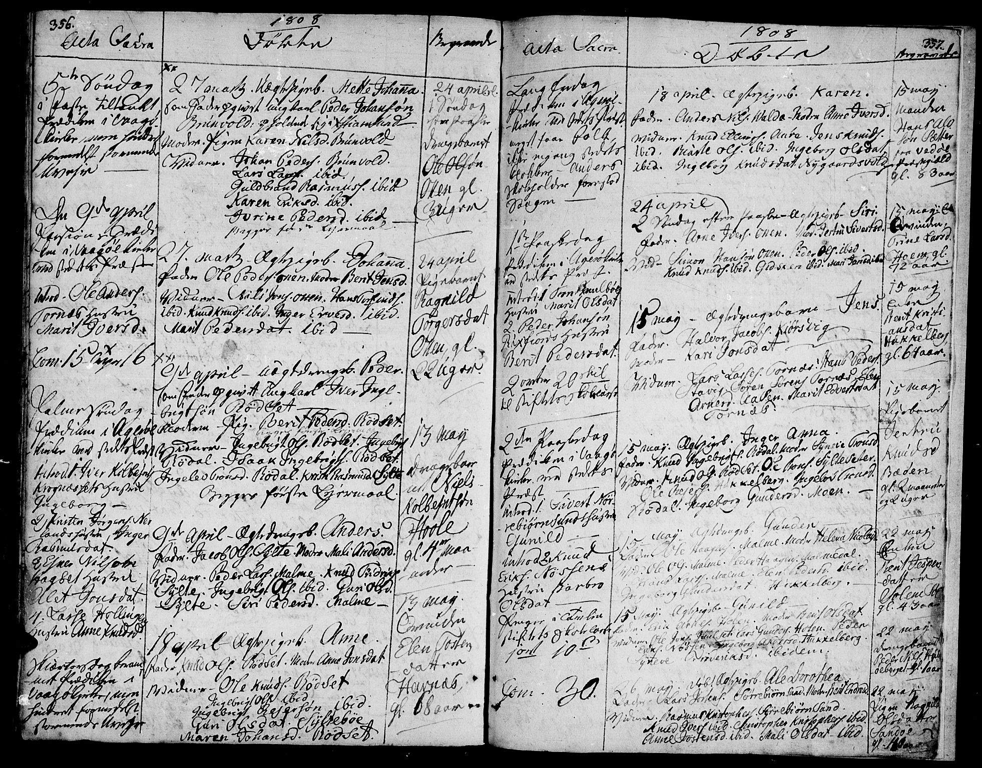 Ministerialprotokoller, klokkerbøker og fødselsregistre - Møre og Romsdal, AV/SAT-A-1454/560/L0717: Ministerialbok nr. 560A01, 1785-1808, s. 356-357