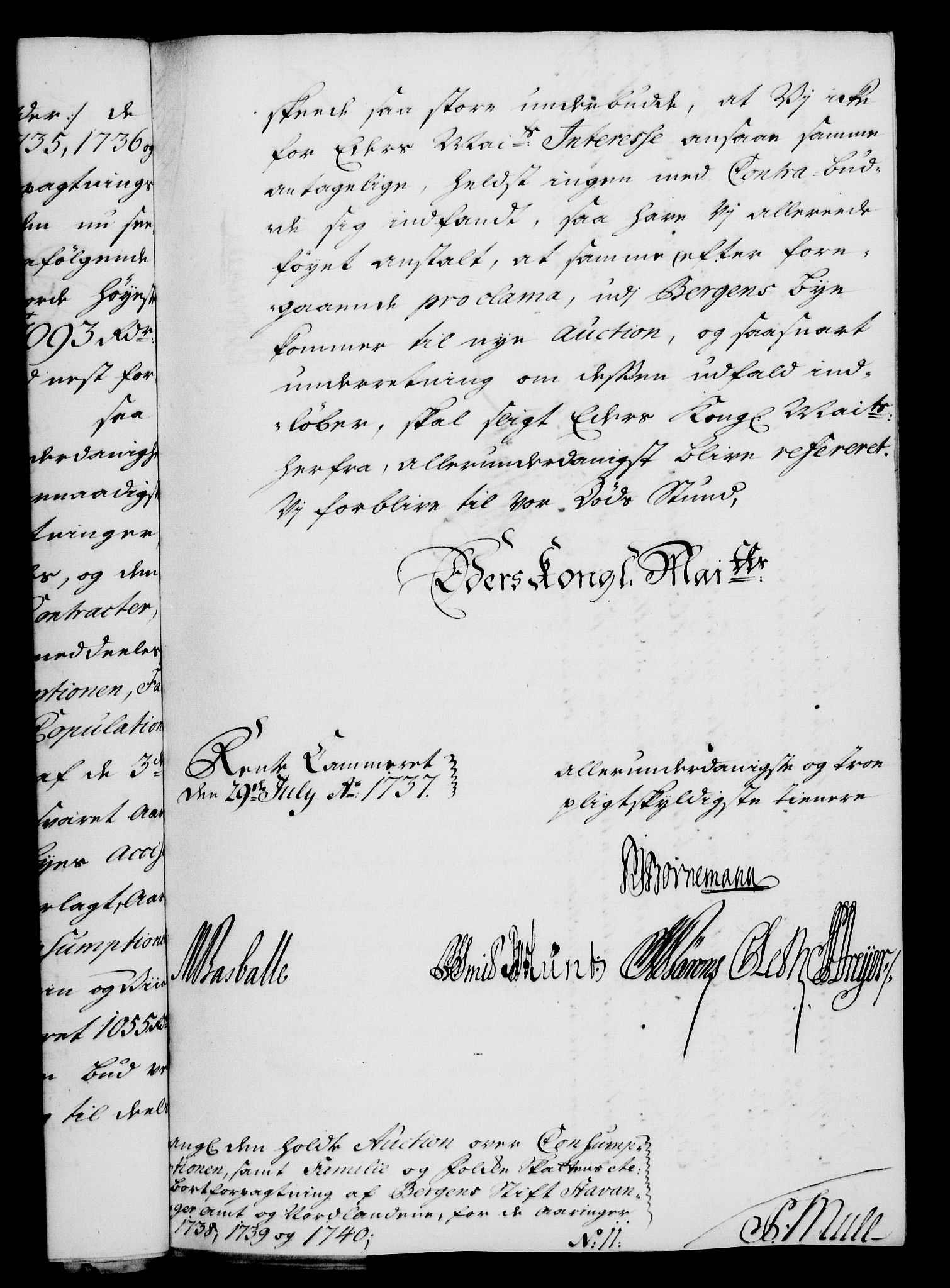 Rentekammeret, Kammerkanselliet, RA/EA-3111/G/Gf/Gfa/L0020: Norsk relasjons- og resolusjonsprotokoll (merket RK 52.20), 1737, s. 540