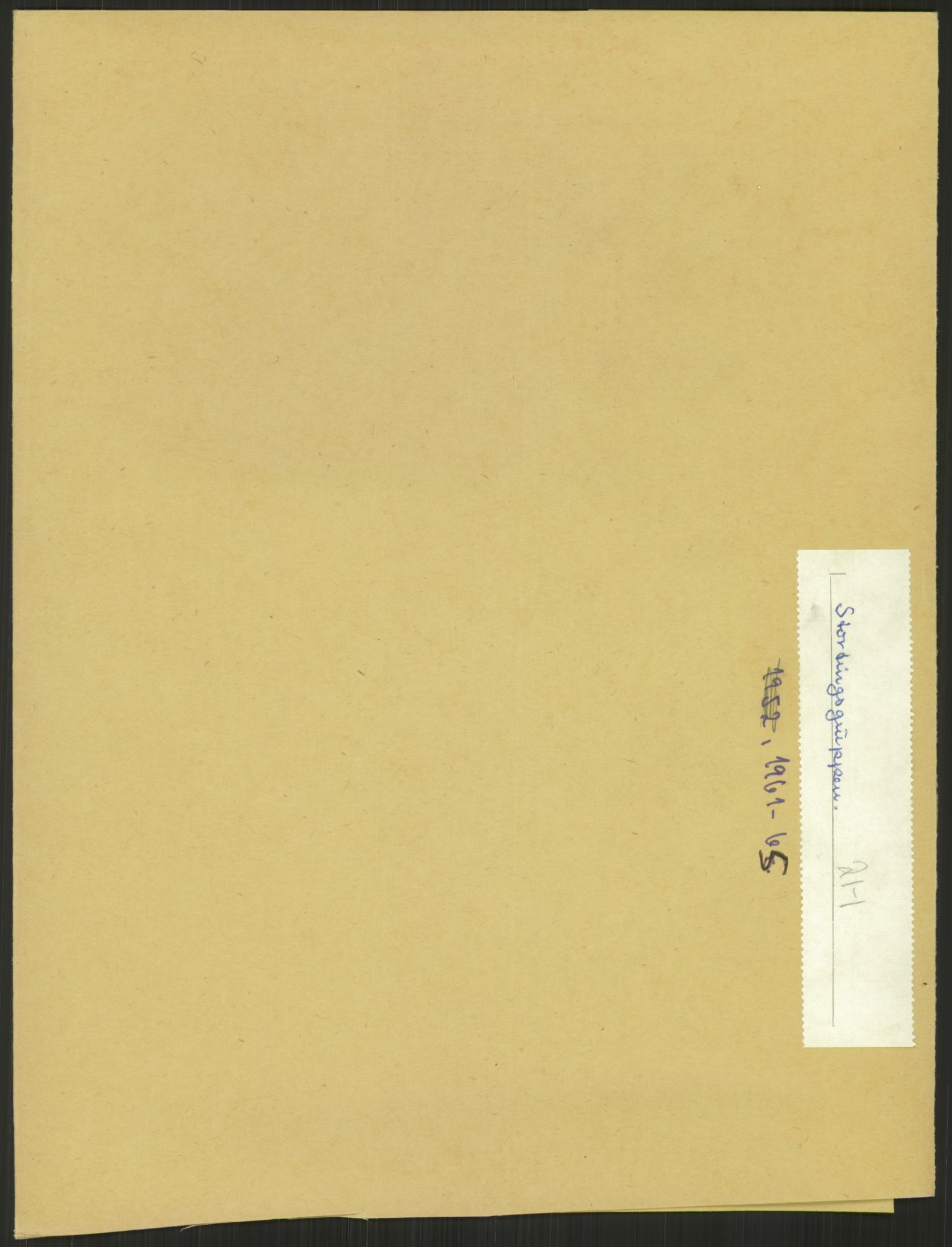 Høyres Hovedorganisasjon, AV/RA-PA-0583/1/D/Dd/L0131: 21 Stortinget/23 Statsministeren. Regjeringen, 1951-1965, s. 1