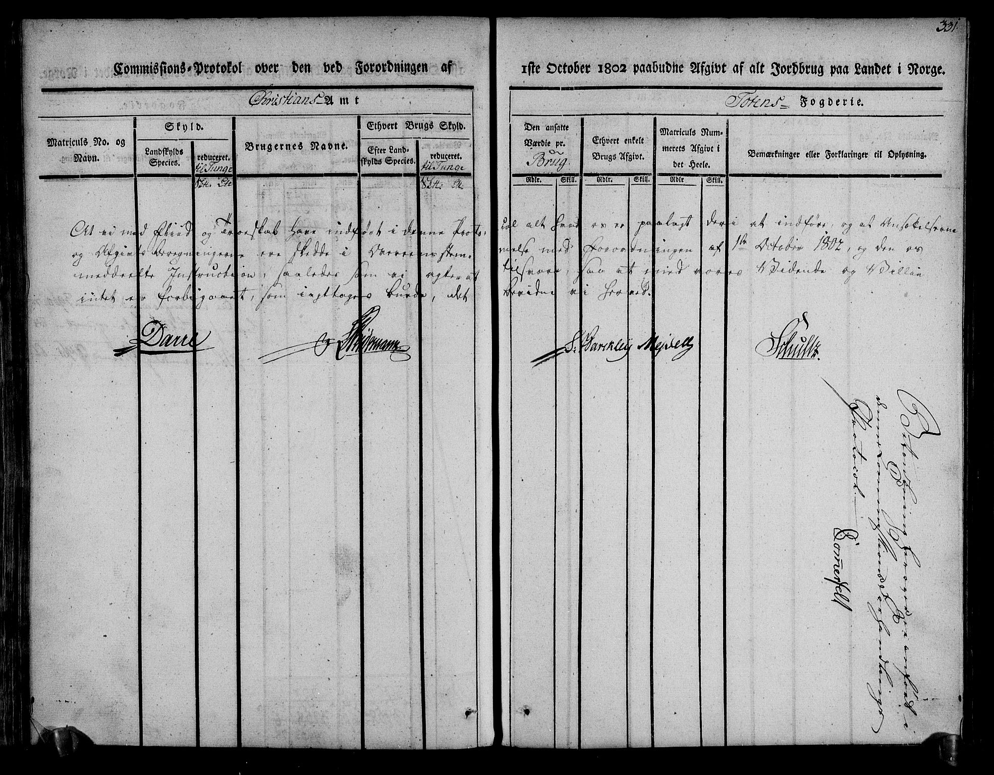 Rentekammeret inntil 1814, Realistisk ordnet avdeling, AV/RA-EA-4070/N/Ne/Nea/L0036: Toten fogderi. Kommisjonsprotokoll, 1803, s. 170