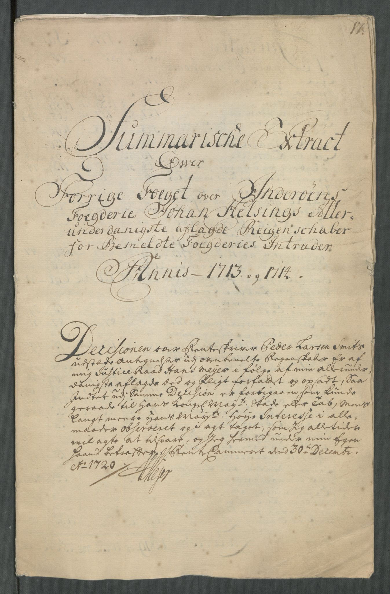 Rentekammeret inntil 1814, Reviderte regnskaper, Fogderegnskap, RA/EA-4092/R63/L4322: Fogderegnskap Inderøy, 1714, s. 17