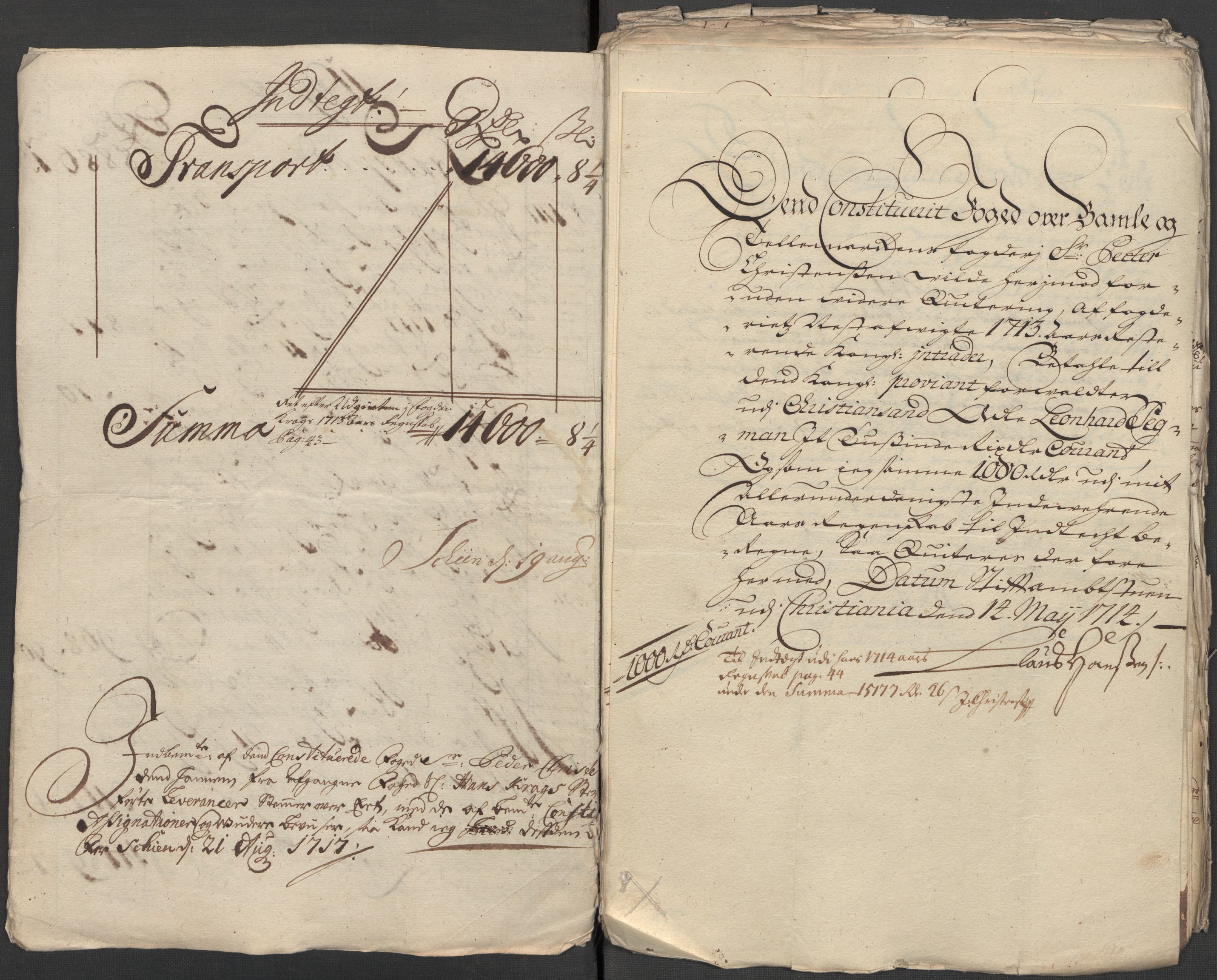 Rentekammeret inntil 1814, Reviderte regnskaper, Fogderegnskap, AV/RA-EA-4092/R36/L2125: Fogderegnskap Øvre og Nedre Telemark og Bamble, 1713, s. 292