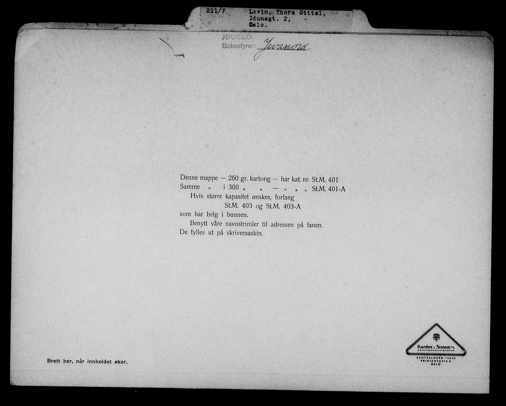 Justisdepartementet, Tilbakeføringskontoret for inndratte formuer, RA/S-1564/H/Hc/Hcc/L0958: --, 1945-1947, s. 290