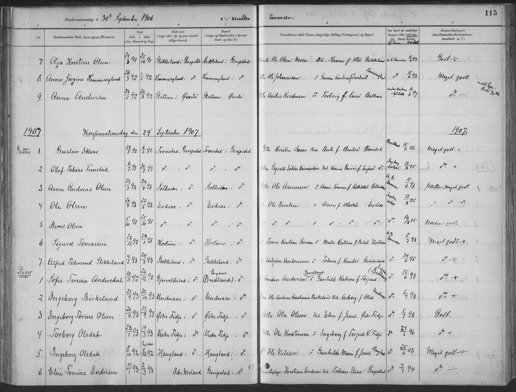 Søgne sokneprestkontor, SAK/1111-0037/F/Fa/Faa/L0003: Ministerialbok nr. A 3, 1883-1910, s. 115