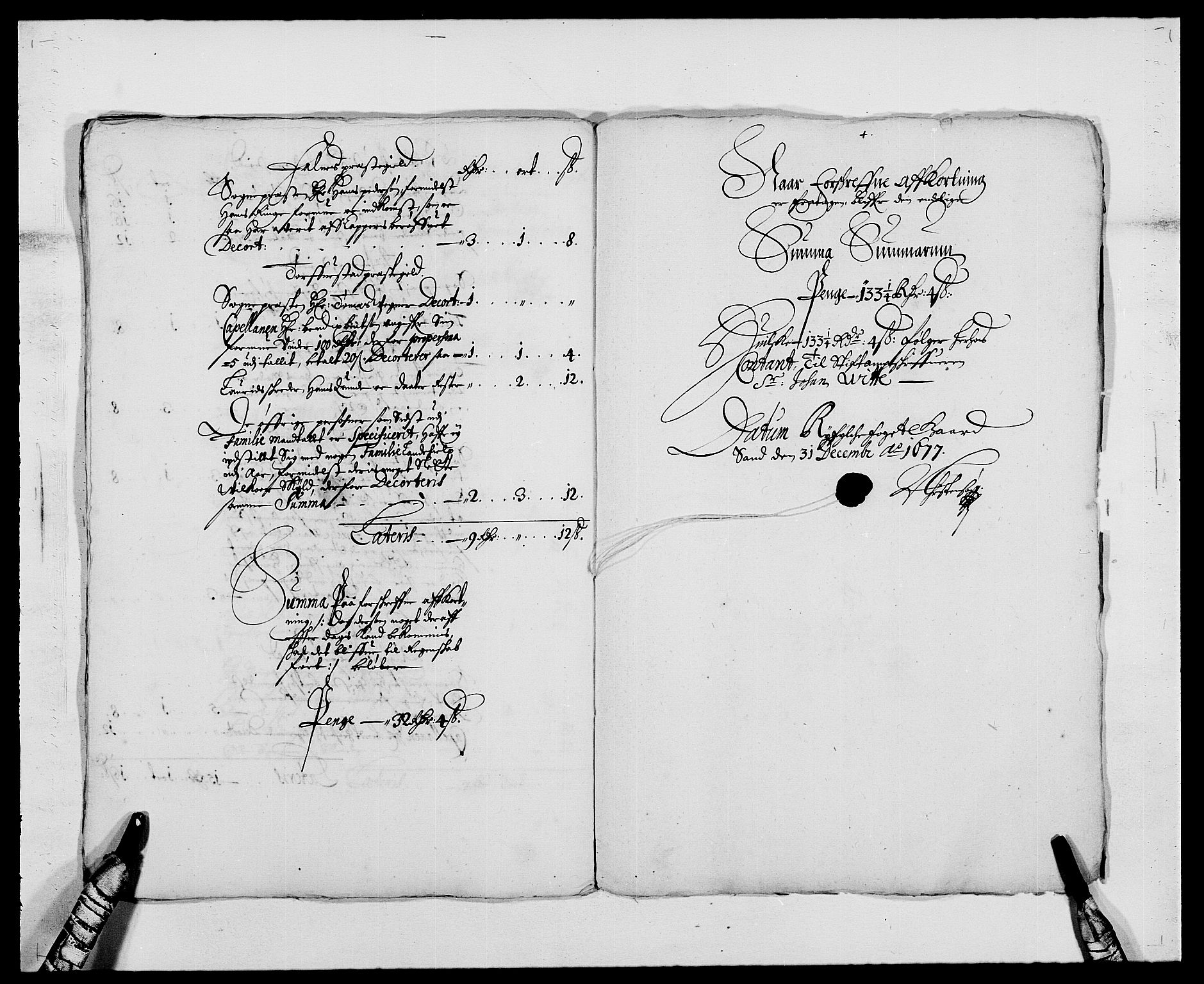 Rentekammeret inntil 1814, Reviderte regnskaper, Fogderegnskap, RA/EA-4092/R47/L2847: Fogderegnskap Ryfylke, 1677, s. 209
