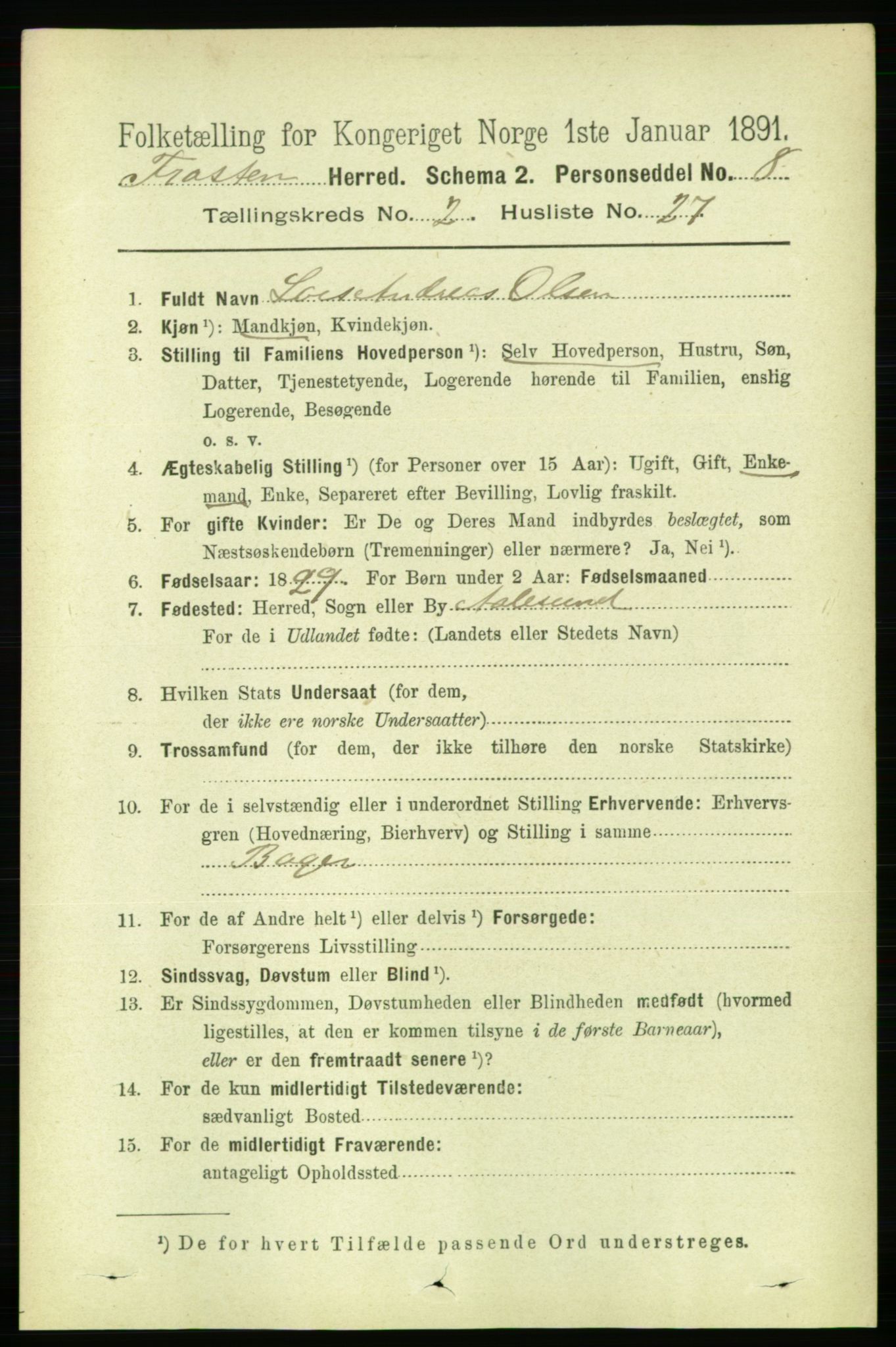 RA, Folketelling 1891 for 1717 Frosta herred, 1891, s. 1240